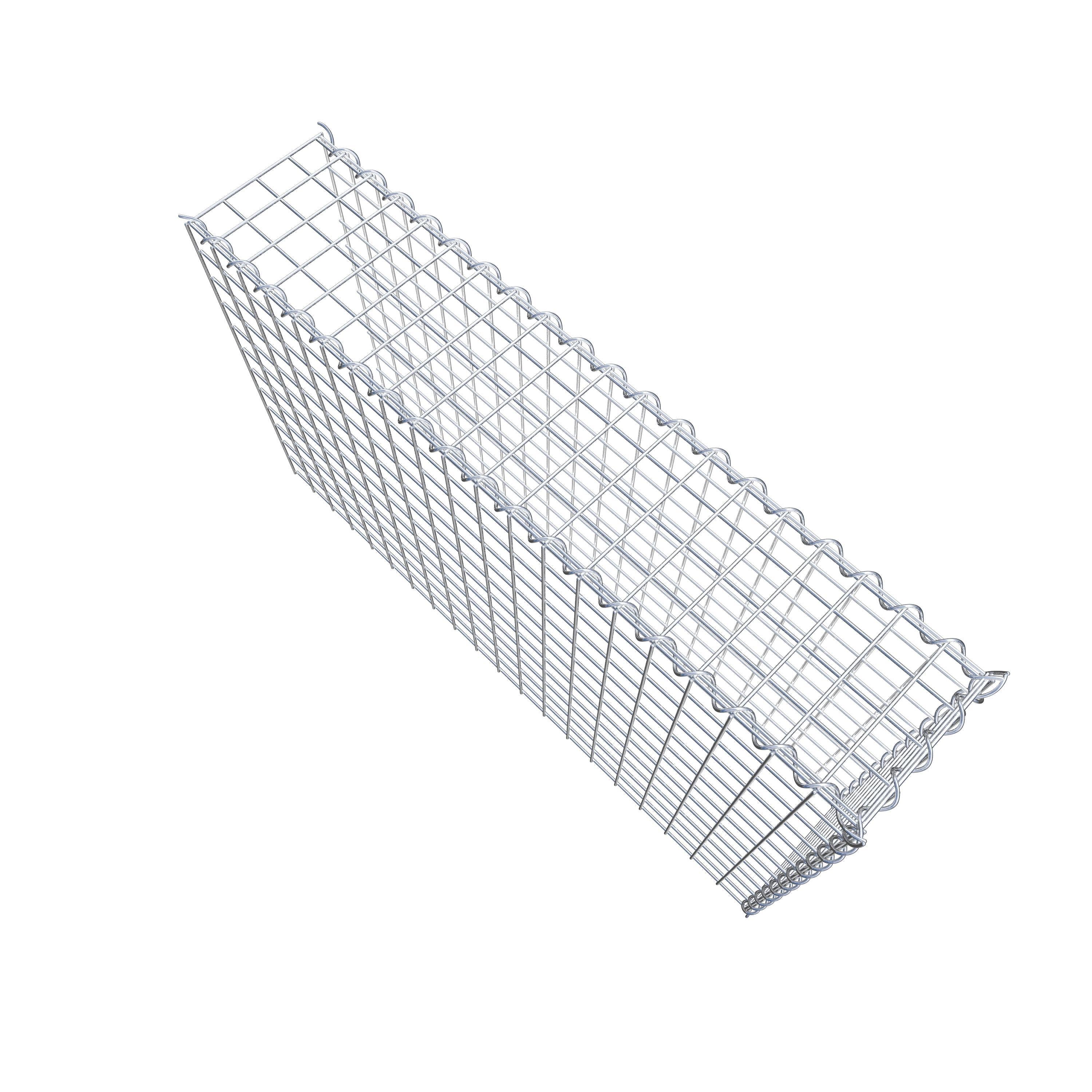 Add-on schanskorf type 4 100 cm x 60 cm x 20 cm (L x H x D), maaswijdte 5 cm x 5 cm, spiraalvormig
