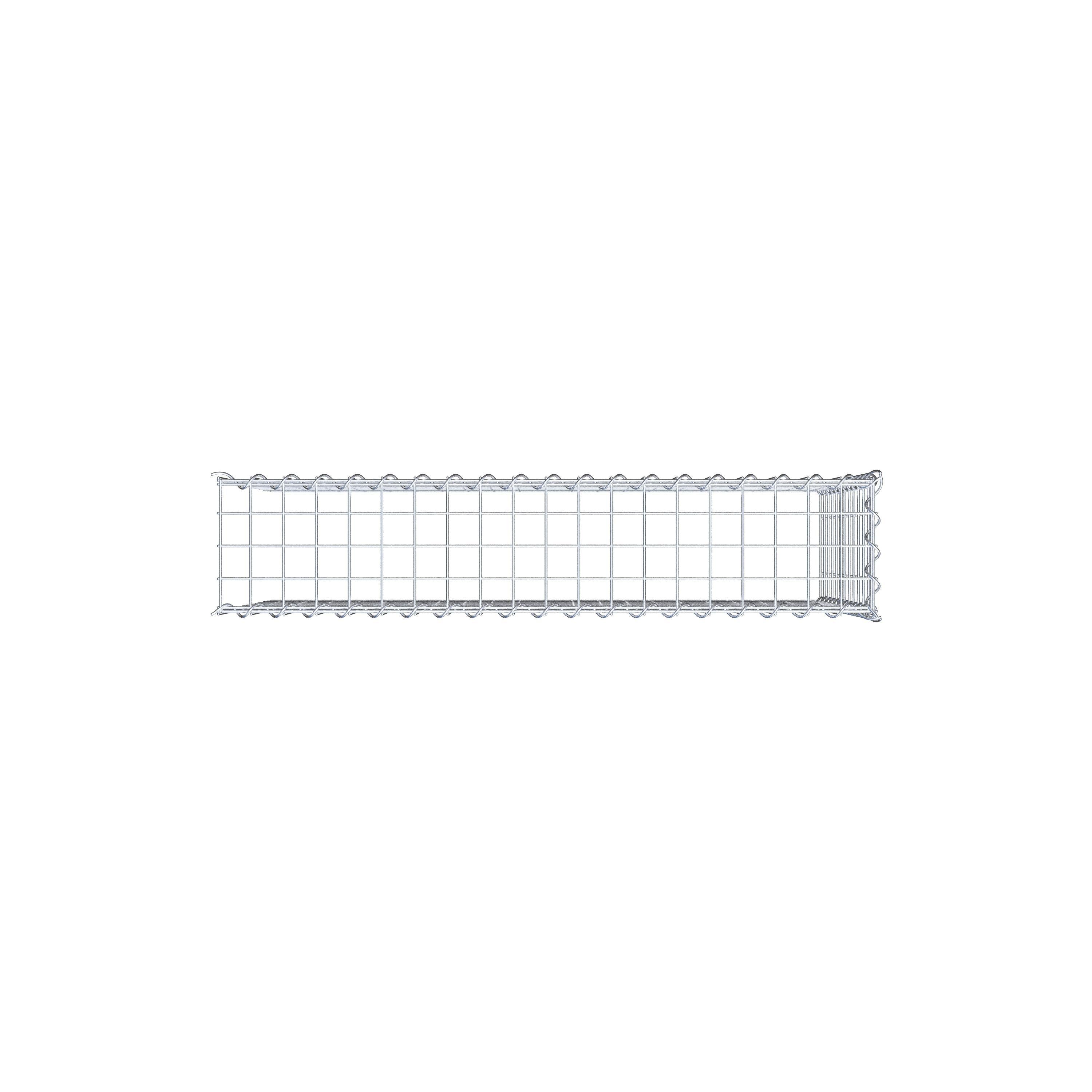 Add-on schanskorf type 4 100 cm x 60 cm x 20 cm (L x H x D), maaswijdte 5 cm x 5 cm, spiraalvormig