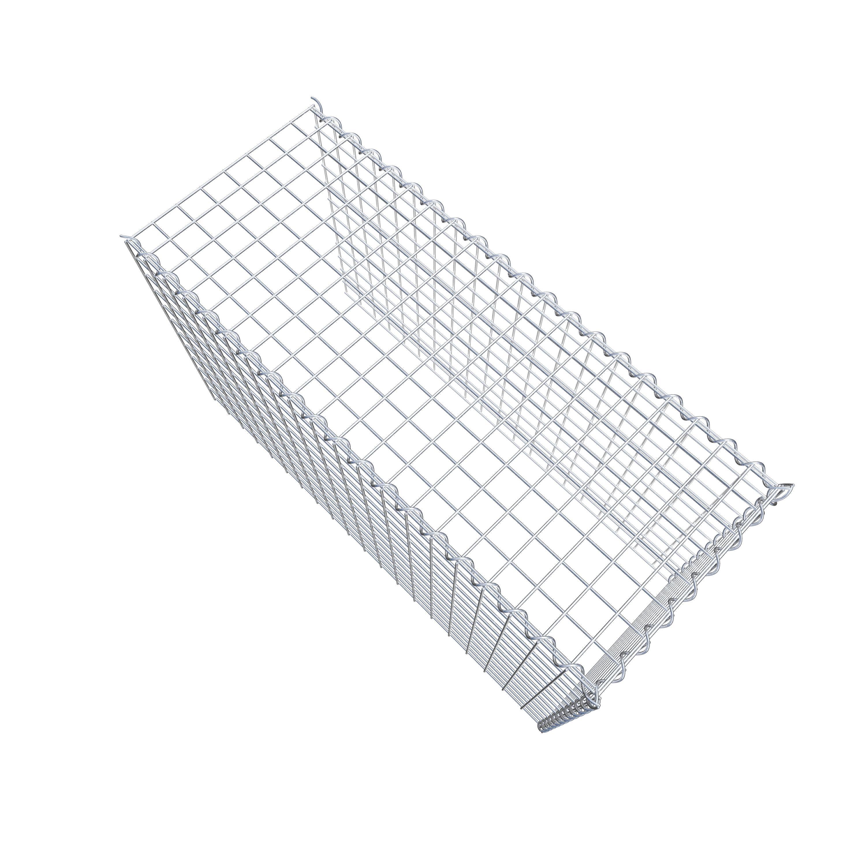 Add-on schanskorf type 4 100 cm x 60 cm x 40 cm (L x H x D), maaswijdte 5 cm x 5 cm, spiraalvormig