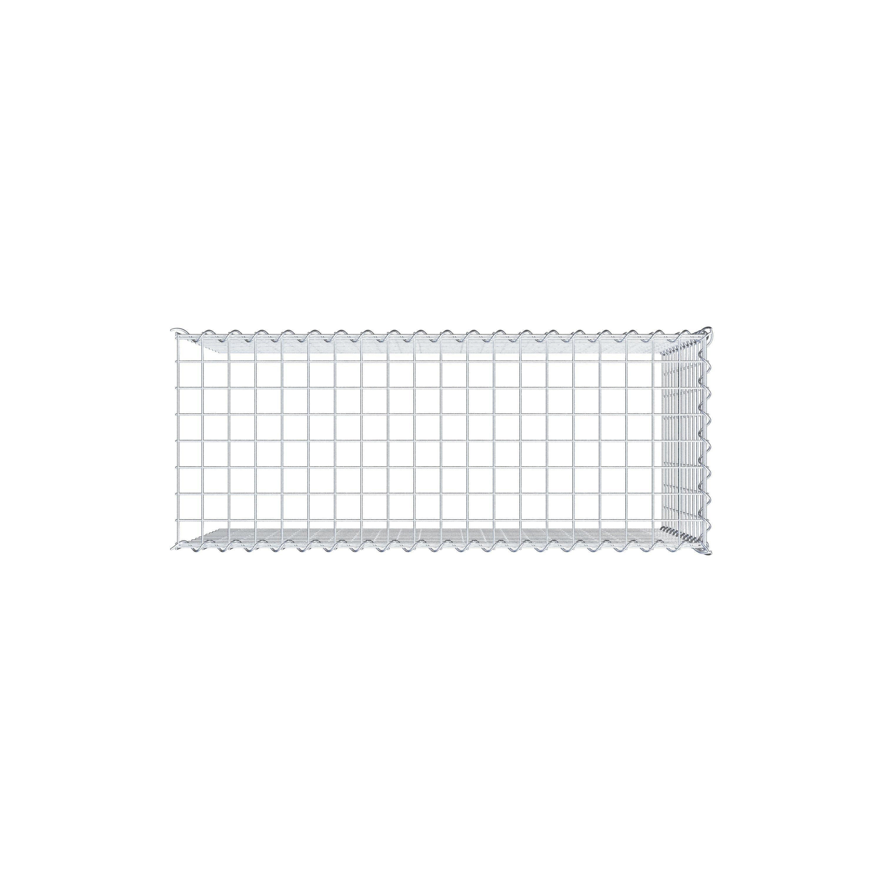 Add-on schanskorf type 4 100 cm x 60 cm x 40 cm (L x H x D), maaswijdte 5 cm x 5 cm, spiraalvormig