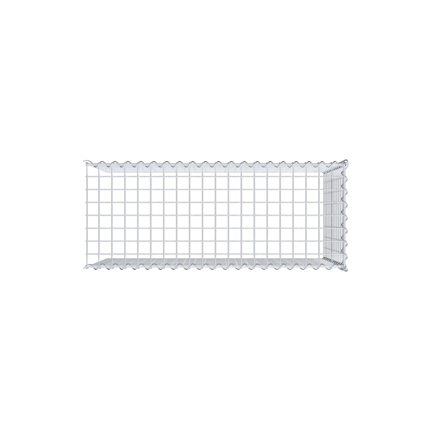 Grown-on gabion type 4 100 cm x 60 cm x 40 cm (L x H x D), mesh size 5 cm x 5 cm, spiral