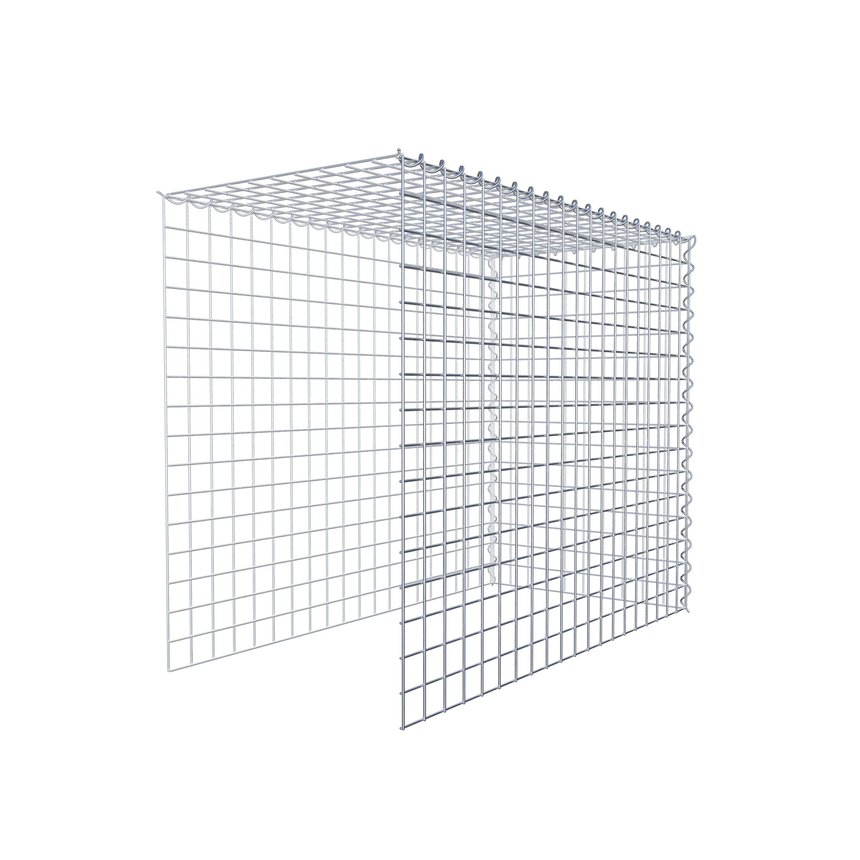 Gabion rapporté type 4 100 cm x 80 cm x 50 cm (L x H x P), mailles 5 cm x 5 cm, spirale