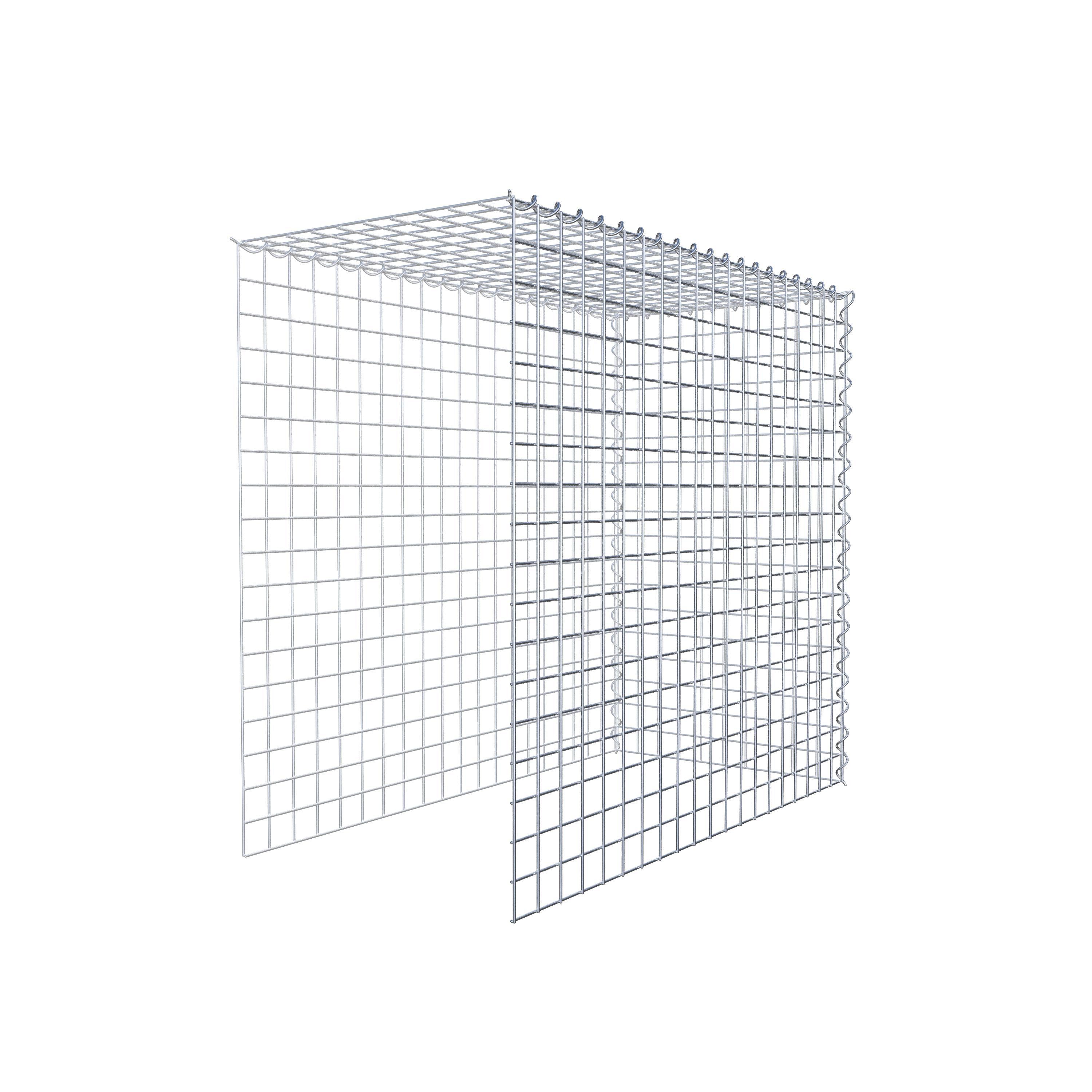 Add-on schanskorf type 4 100 cm x 90 cm x 50 cm (L x H x D), maaswijdte 5 cm x 5 cm, spiraalvormig