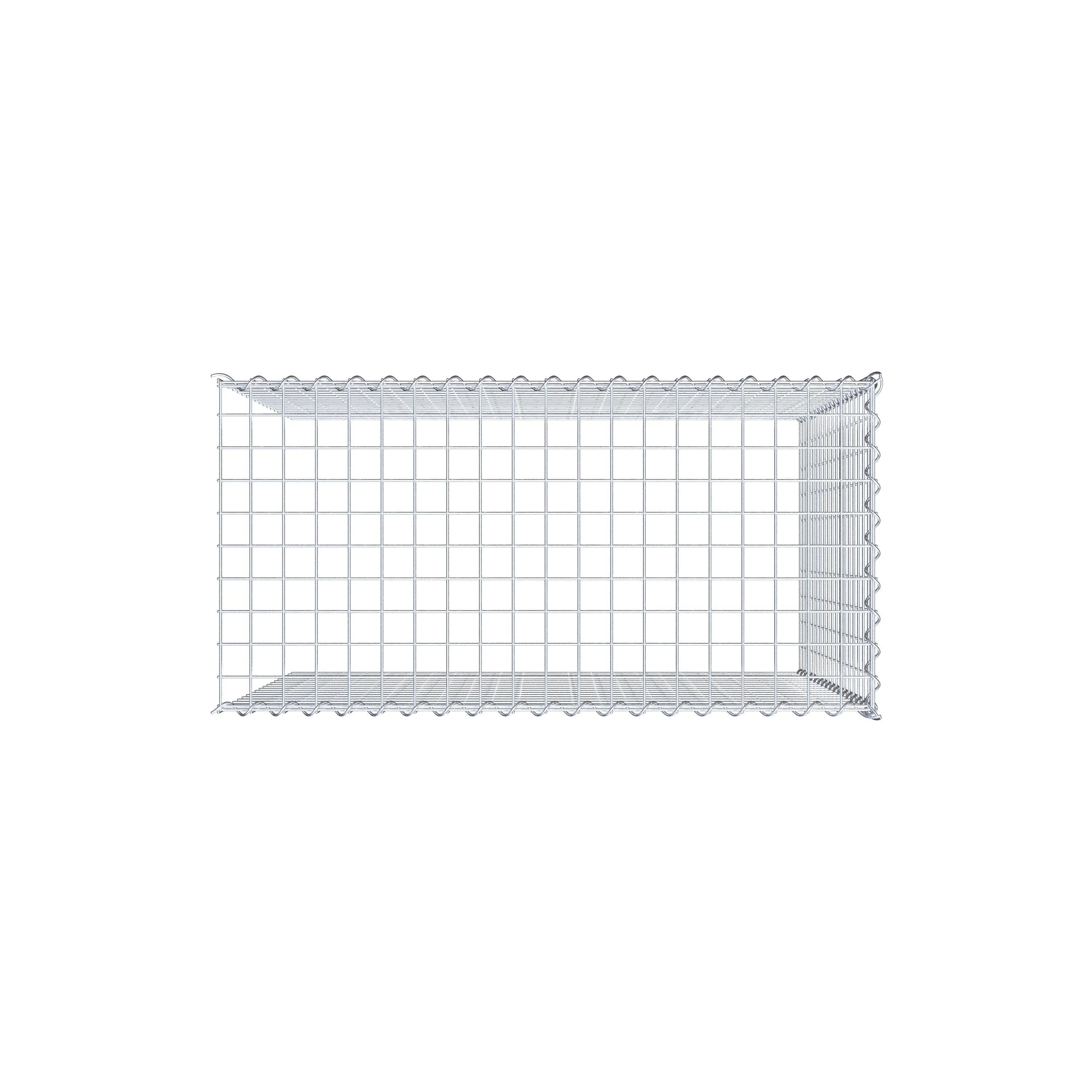 Add-on schanskorf type 4 100 cm x 90 cm x 50 cm (L x H x D), maaswijdte 5 cm x 5 cm, spiraalvormig