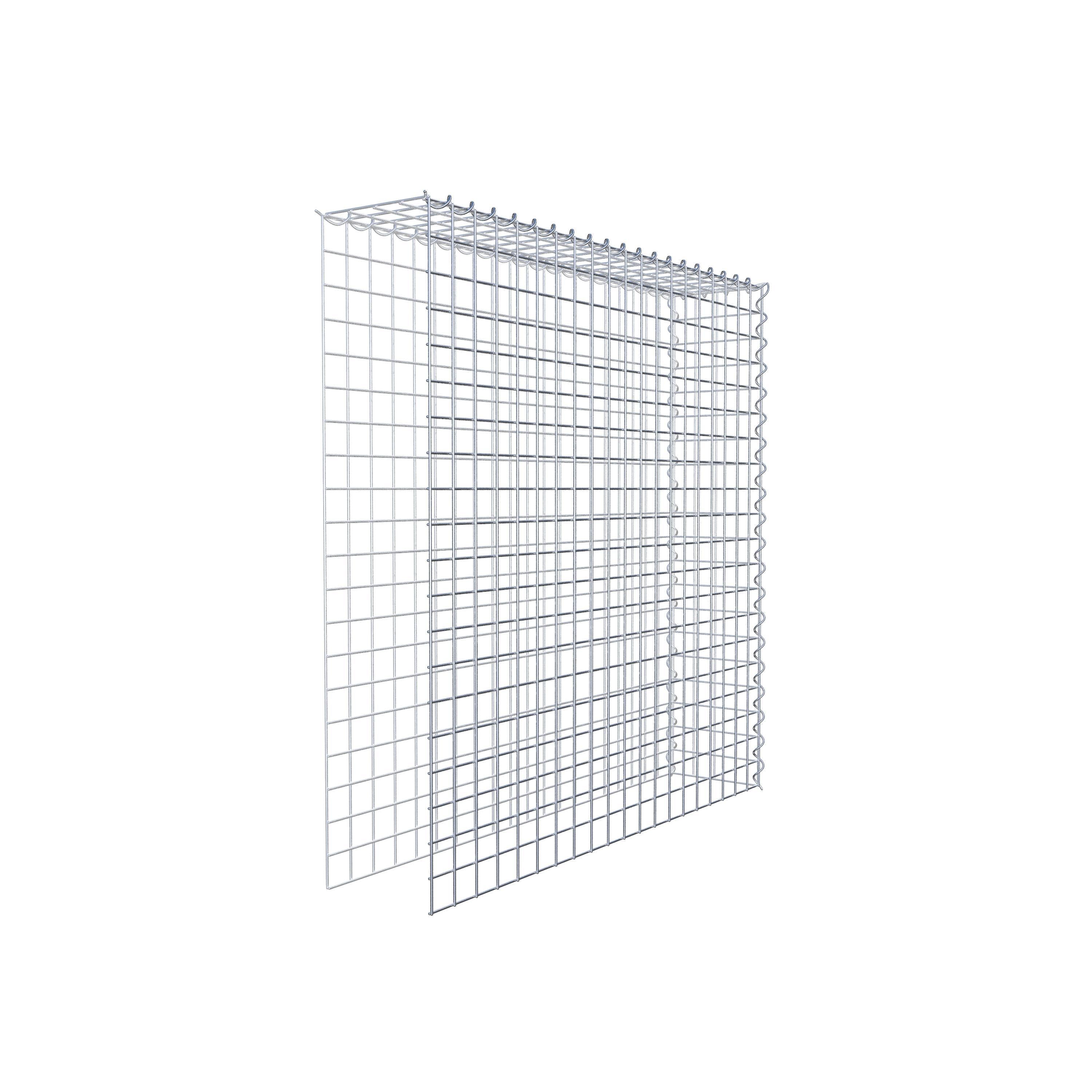Add-on schanskorf type 4 100 cm x 100 cm x 20 cm (L x H x D), maaswijdte 5 cm x 5 cm, spiraalvormig