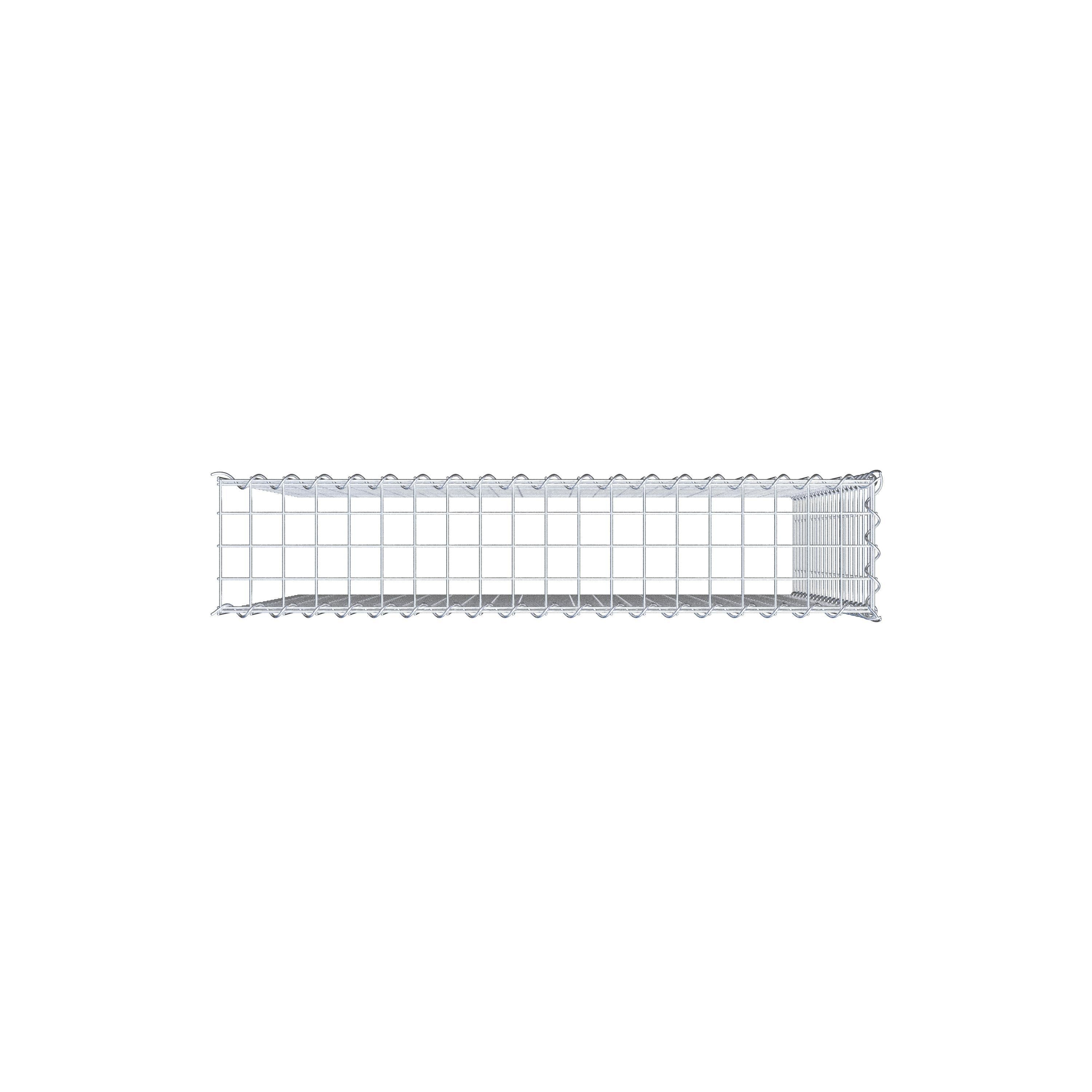 Add-on schanskorf type 4 100 cm x 100 cm x 20 cm (L x H x D), maaswijdte 5 cm x 5 cm, spiraalvormig