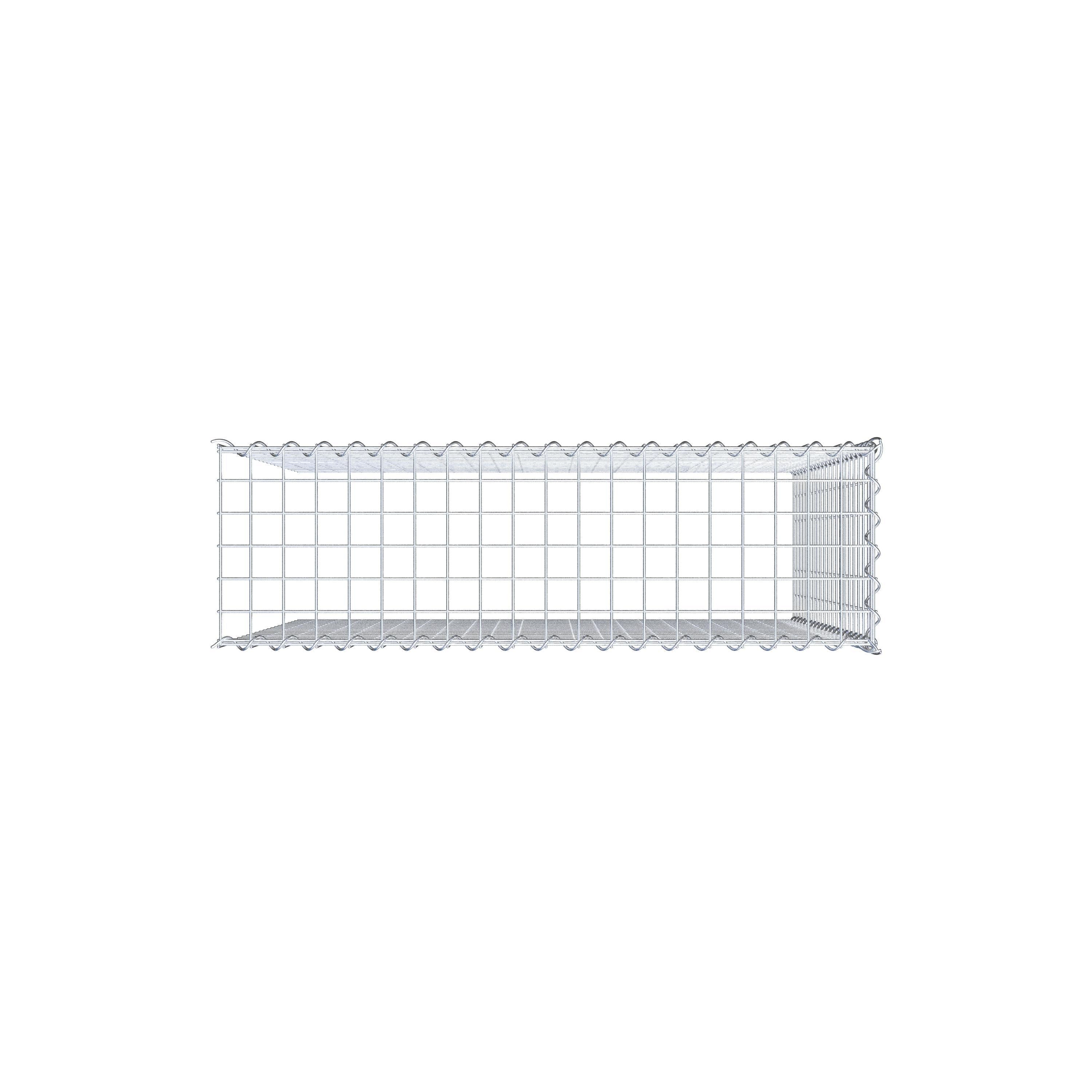 Gavión complementario tipo 4 100 cm x 100 cm x 30 cm (L x A x P), malla 5 cm x 5 cm, espiral