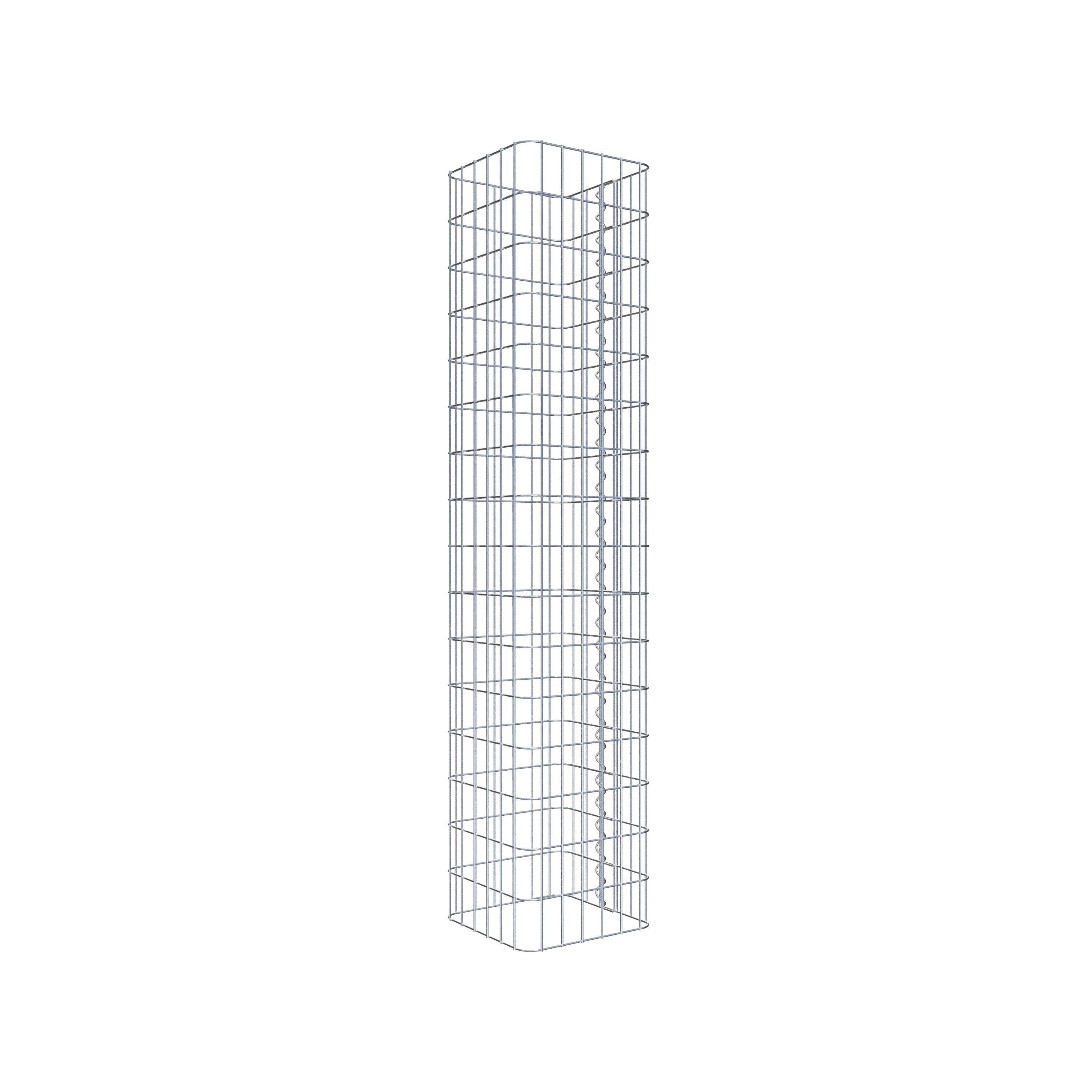 Colonne de gabion carrée 32 cm x 32 cm, 160 cm de hauteur, MW 5 cm x 10 cm
