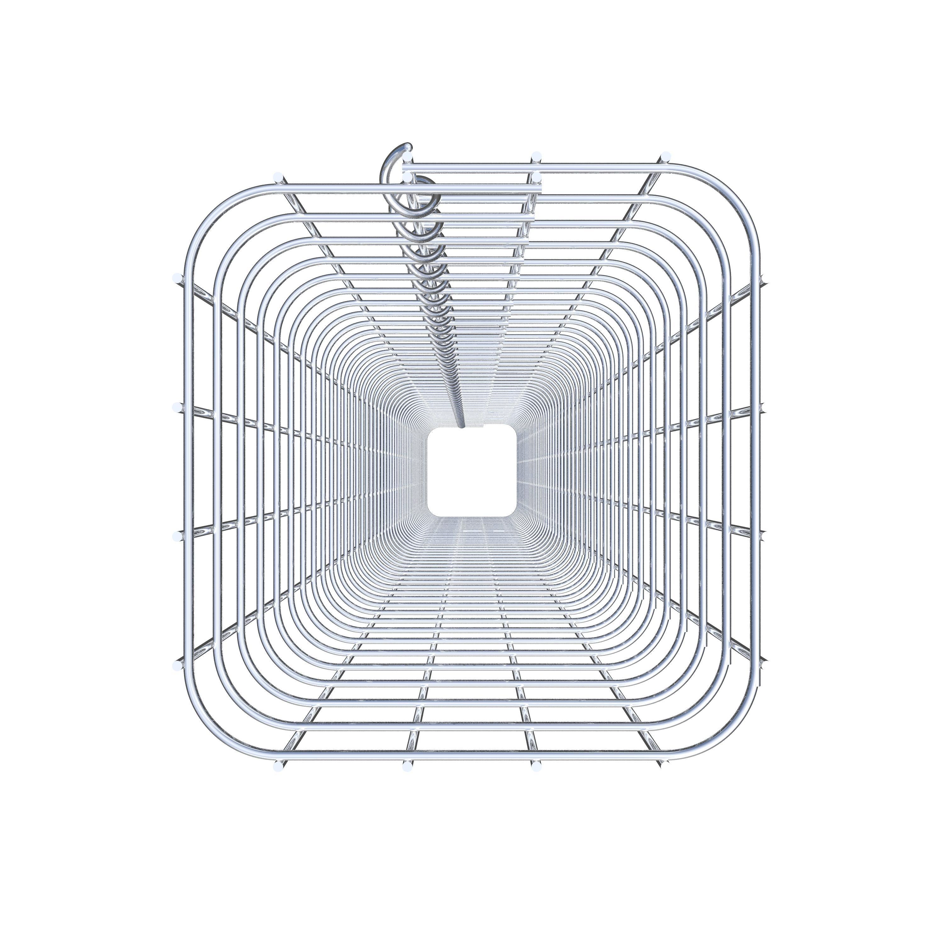 Columna de gaviones, cuadrada 22 cm x 22 cm, 230 cm de altura, MW 5 cm x 5 cm