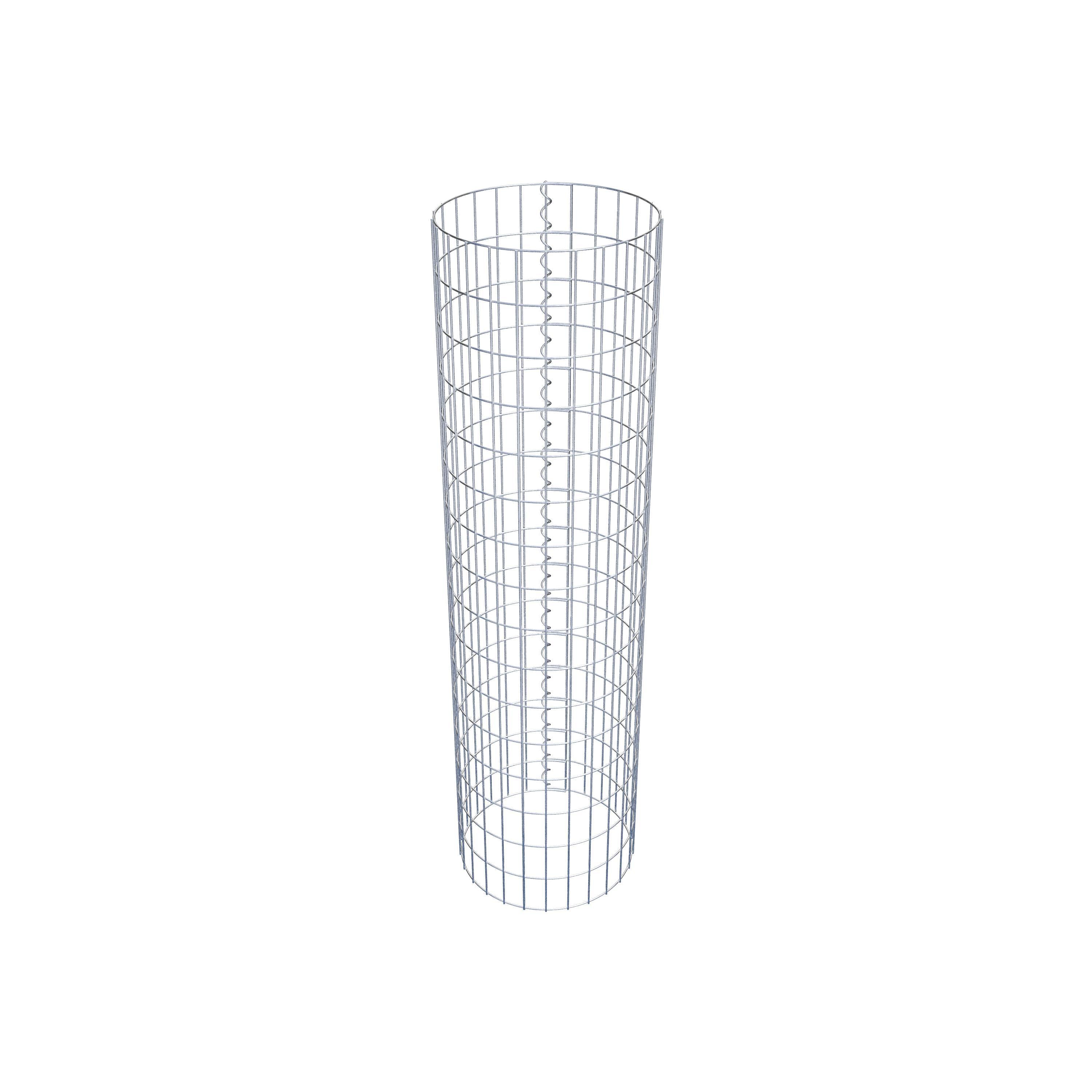 Columna de gaviones redonda 42 cm de diámetro, 160 cm de altura, malla 5 cm x 10 cm