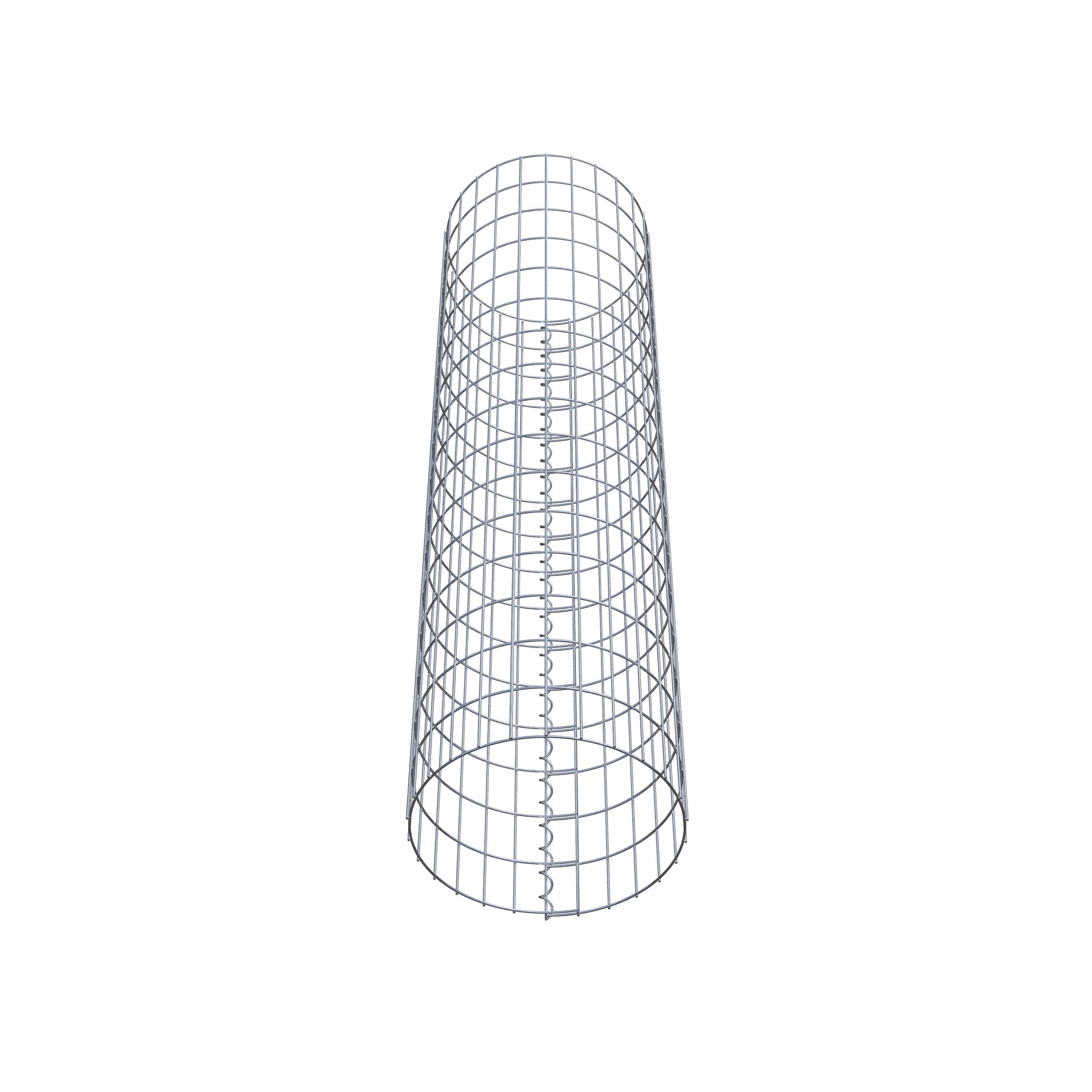 Columna de gaviones redonda 42 cm de diámetro, 160 cm de altura, malla 5 cm x 10 cm