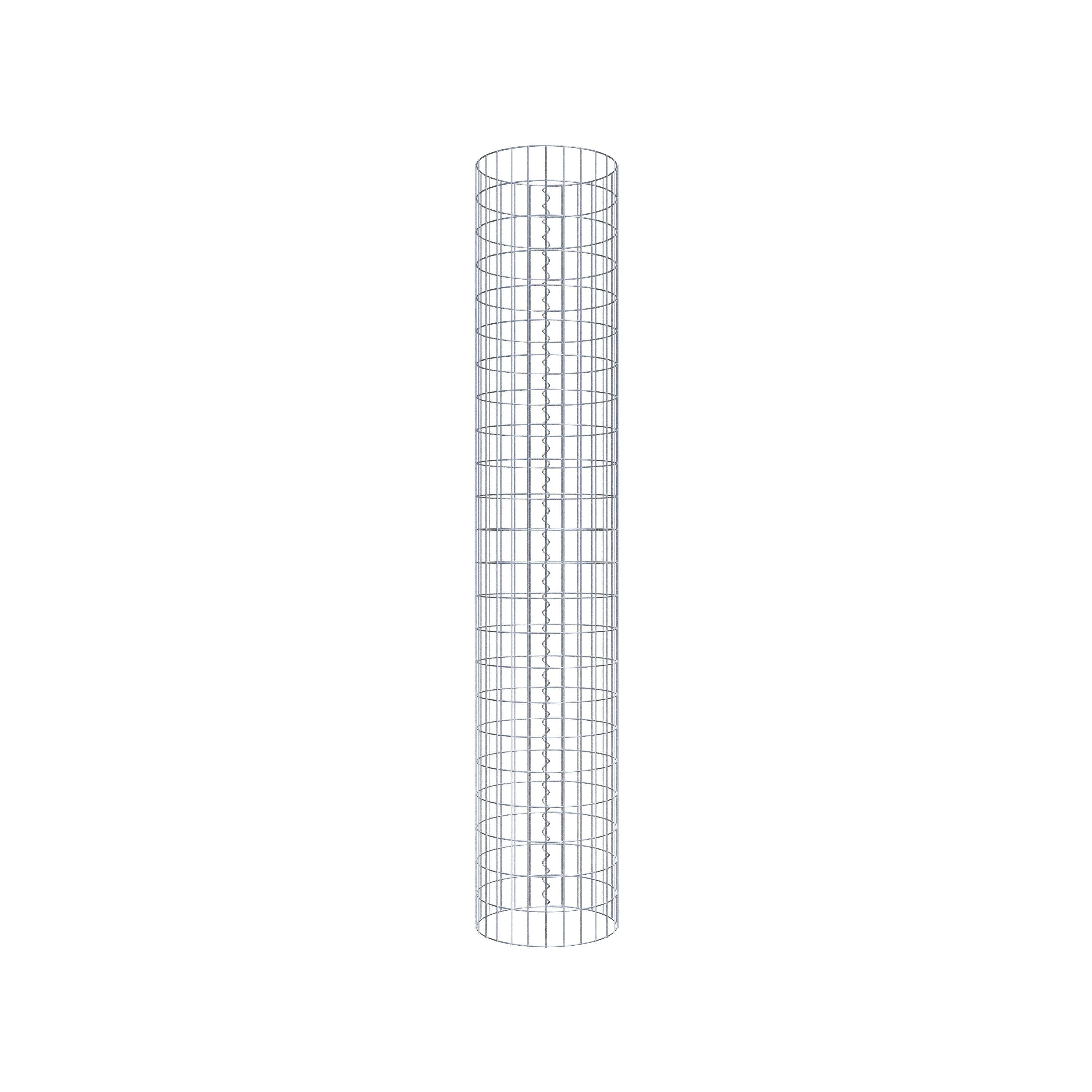 Gabionensäule rund 42 cm Durchmesser, 230 cm Höhe, Maschenweite 5 cm x 10 cm