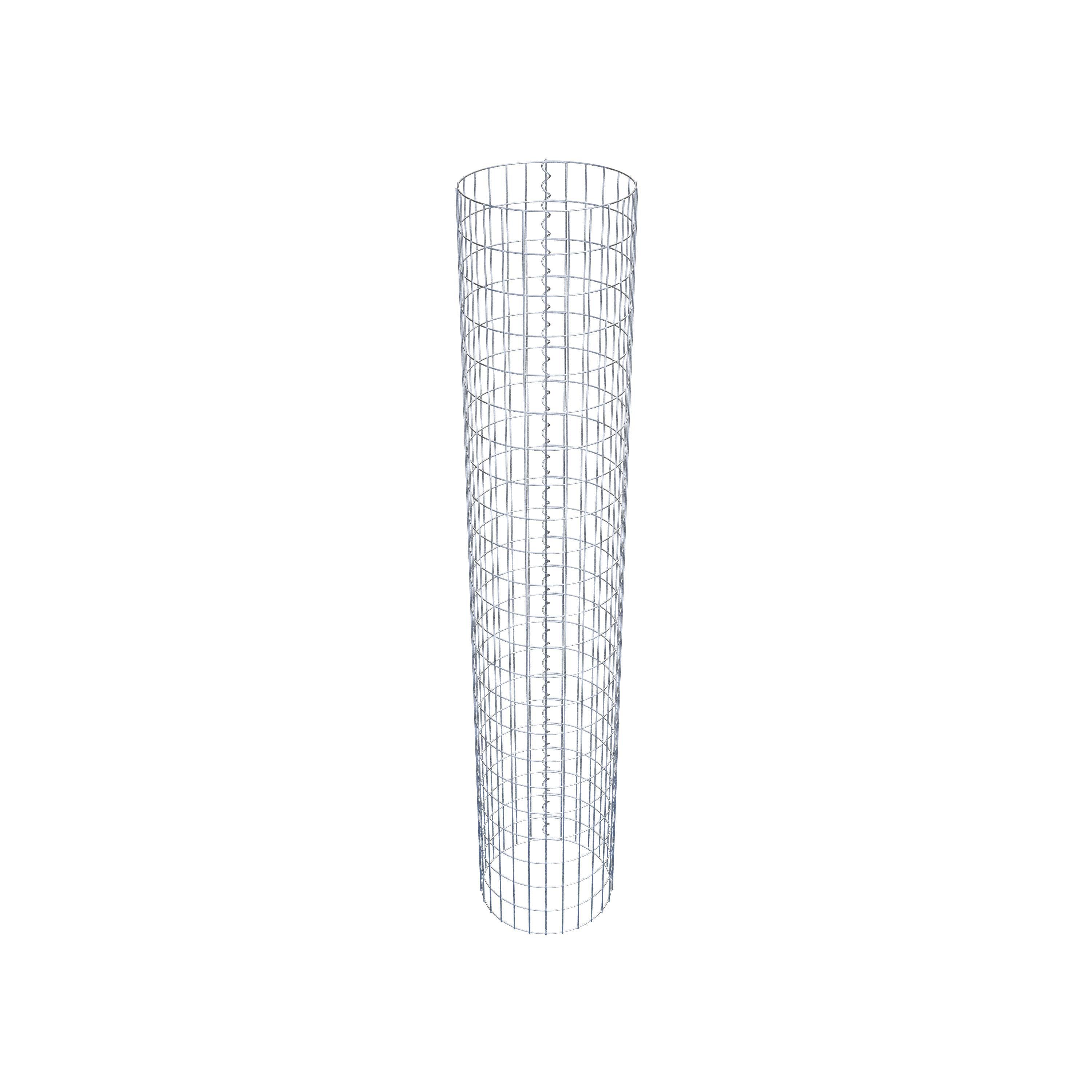 Gabionensäule rund 42 cm Durchmesser, 230 cm Höhe, Maschenweite 5 cm x 10 cm