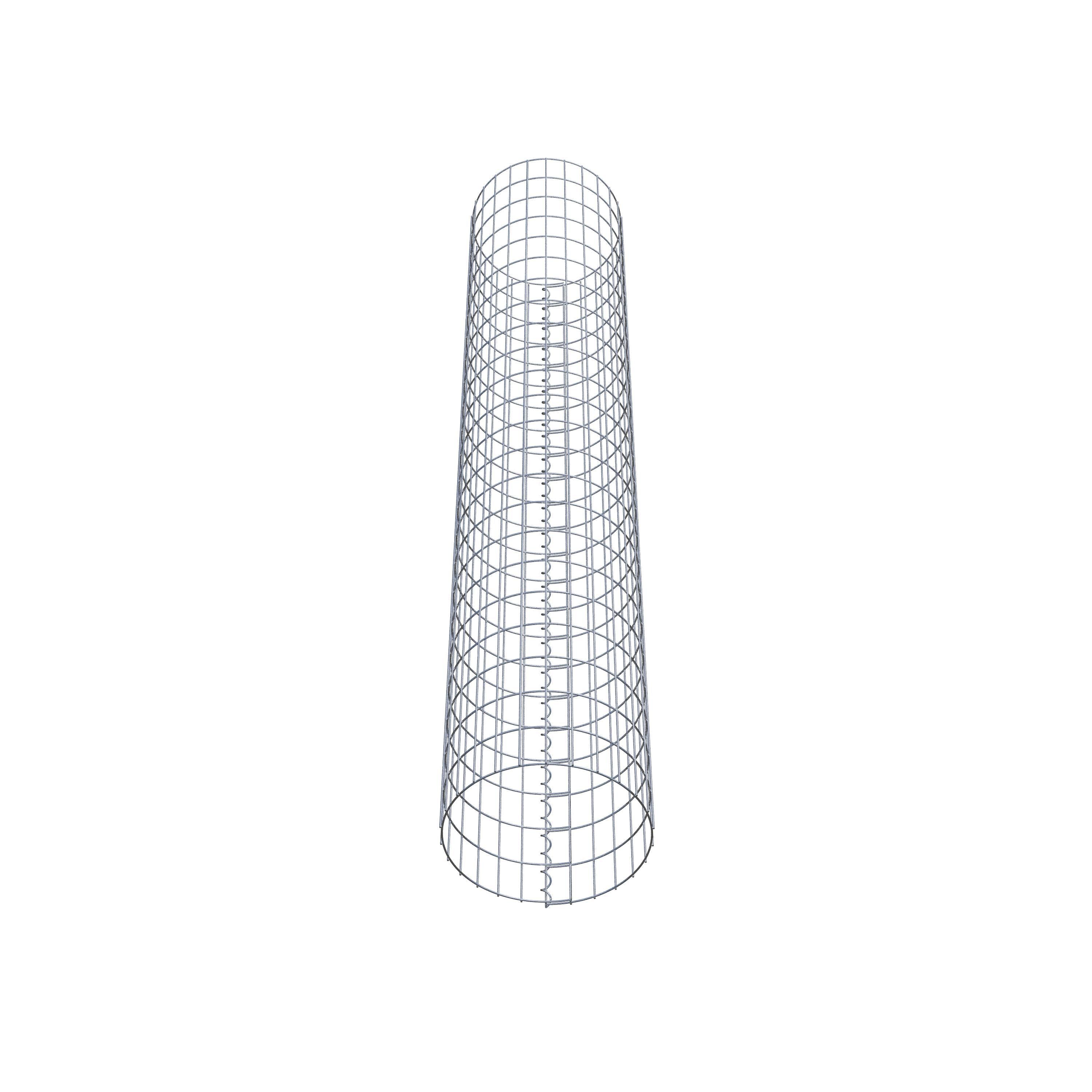 Gabionensäule rund 42 cm Durchmesser, 230 cm Höhe, Maschenweite 5 cm x 10 cm