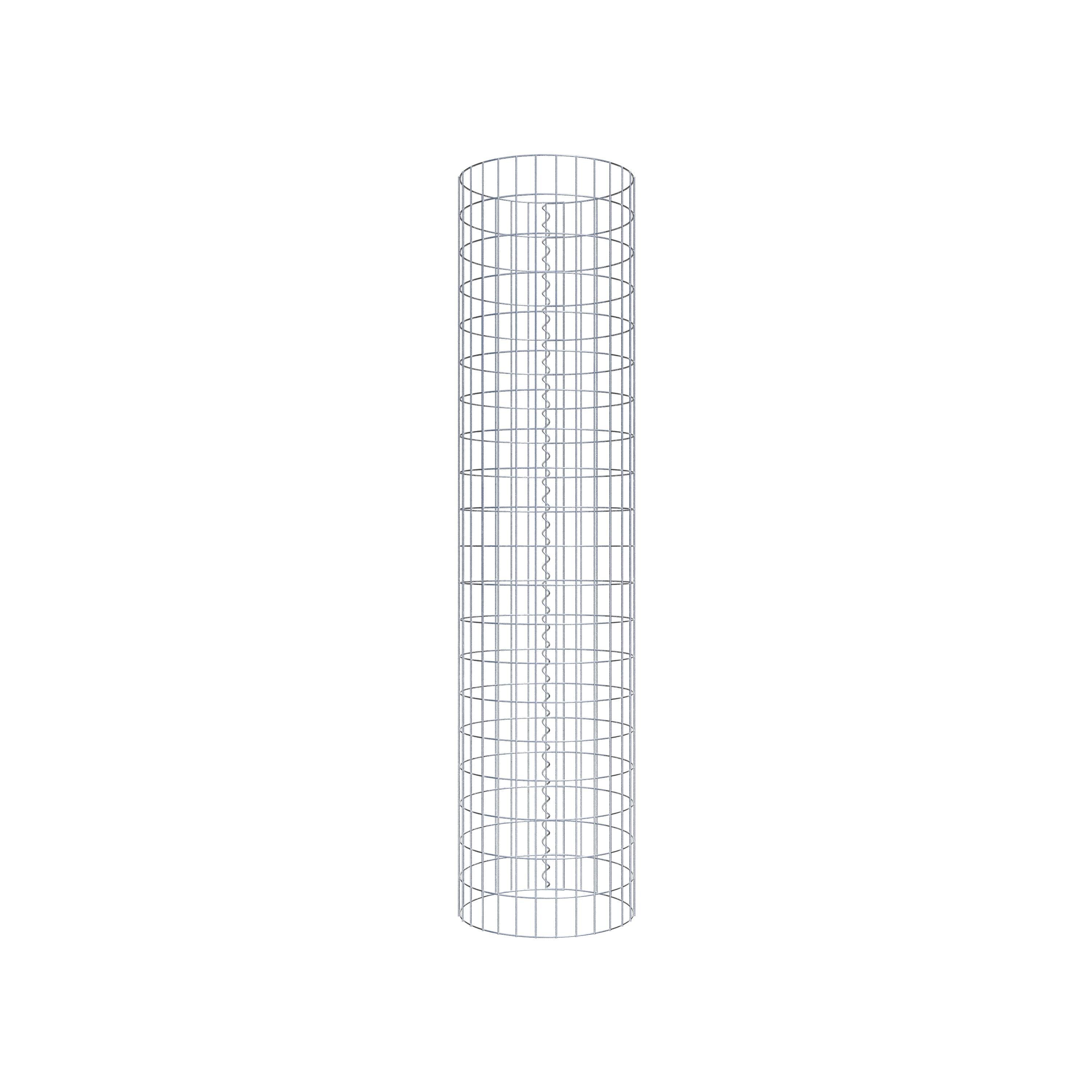 Gabionensäule rund 47 cm Durchmesser, 200 cm Höhe, Maschenweite 5 cm x 10 cm