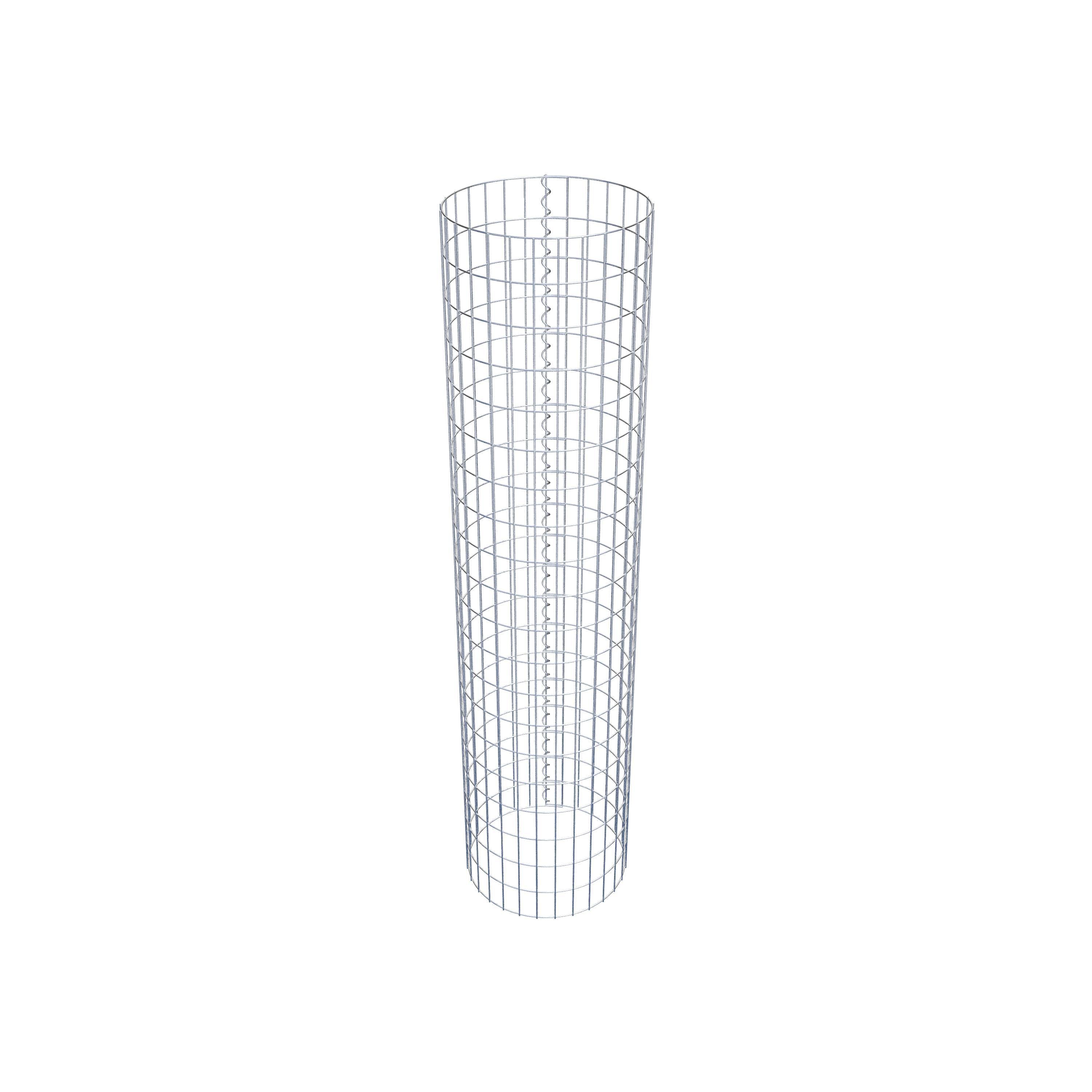 Gabionensäule rund 47 cm Durchmesser, 200 cm Höhe, Maschenweite 5 cm x 10 cm