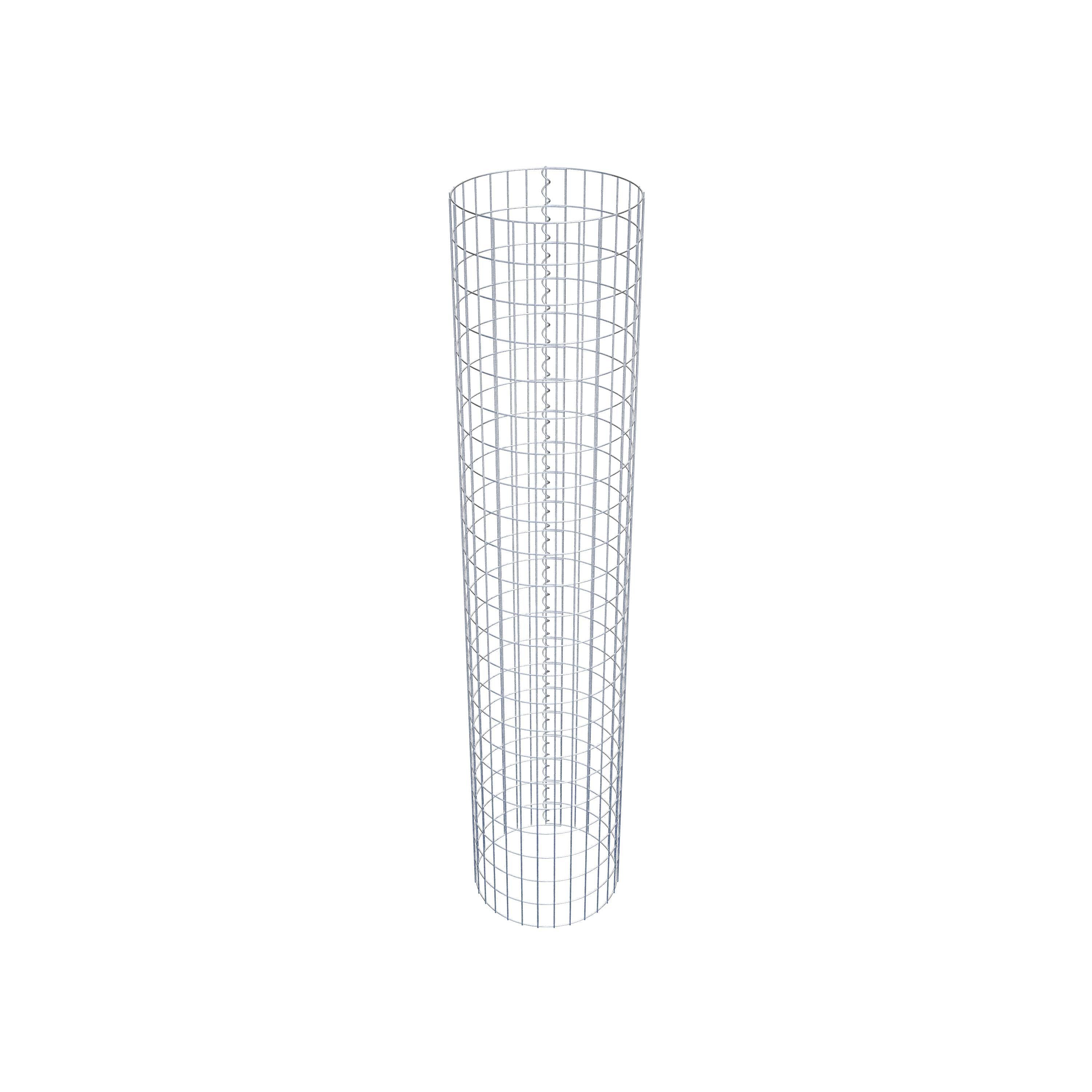 Colonne de gabion ronde 47 cm de diamètre, 230 cm de hauteur, mailles 5 cm x 10 cm