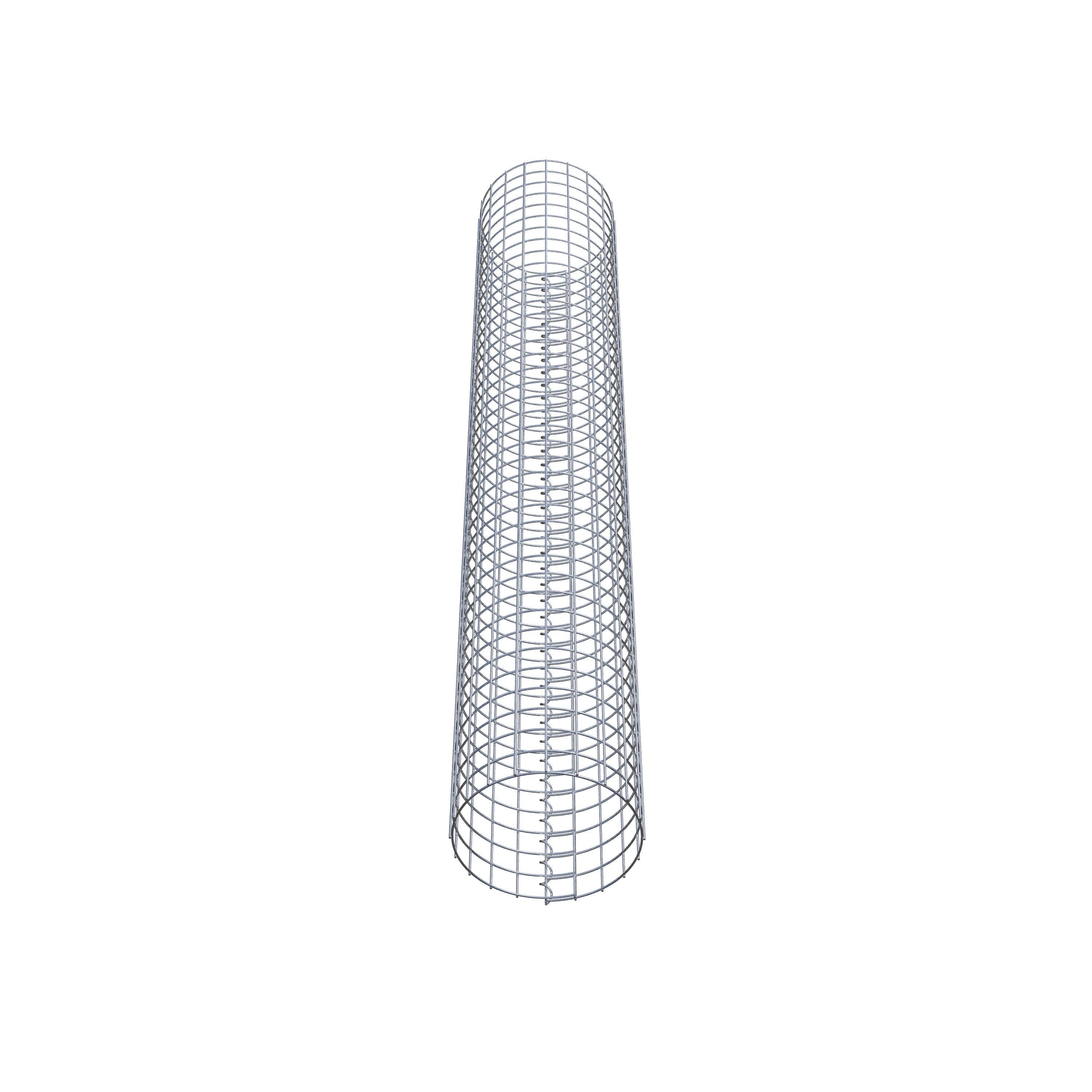 Gabion column around 32 cm diameter, 200 cm high, mesh size 5 cm x 5 cm