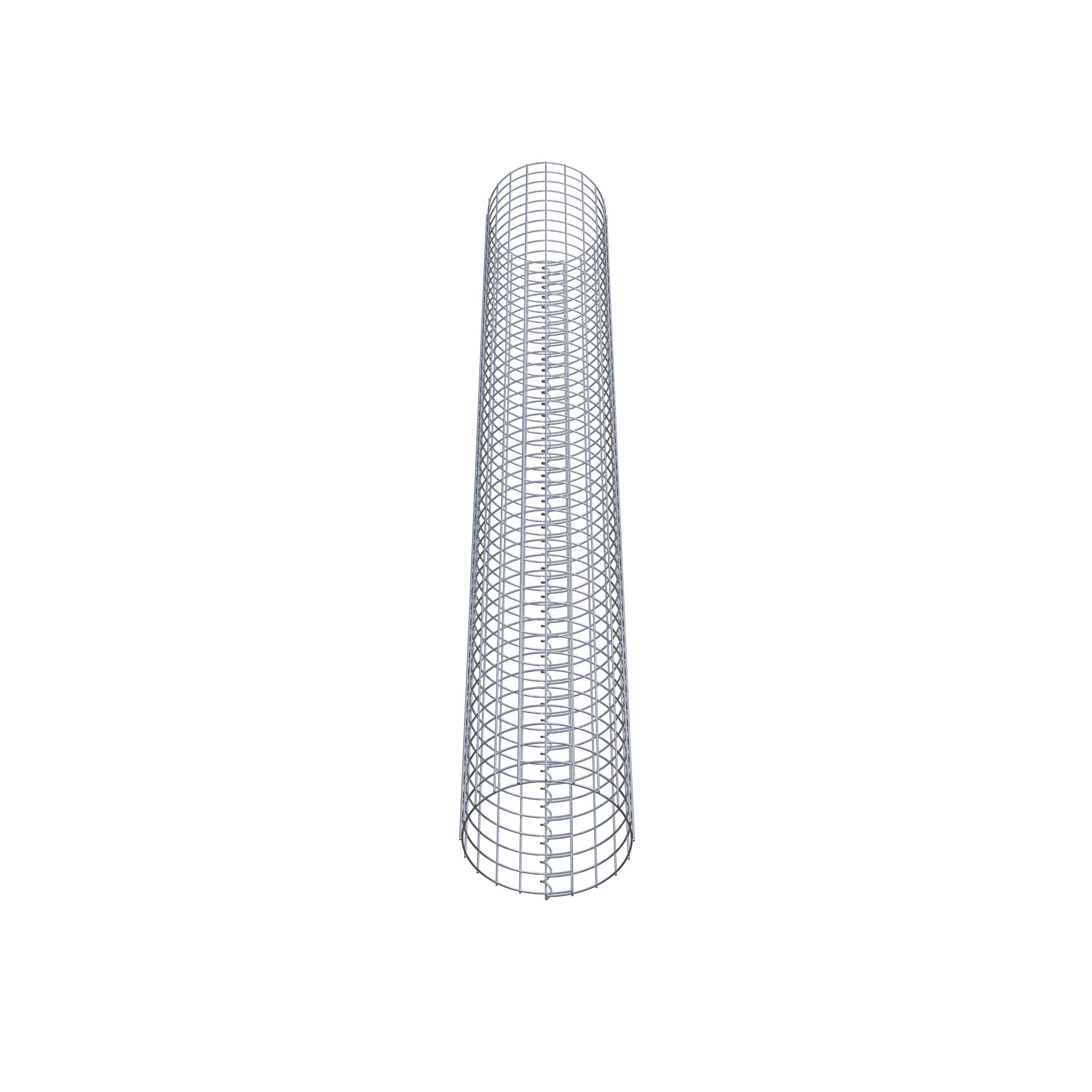 Gabionensäule rund 32 cm Durchmesser, 230 cm Höhe, Maschenweite 5 cm x 5 cm