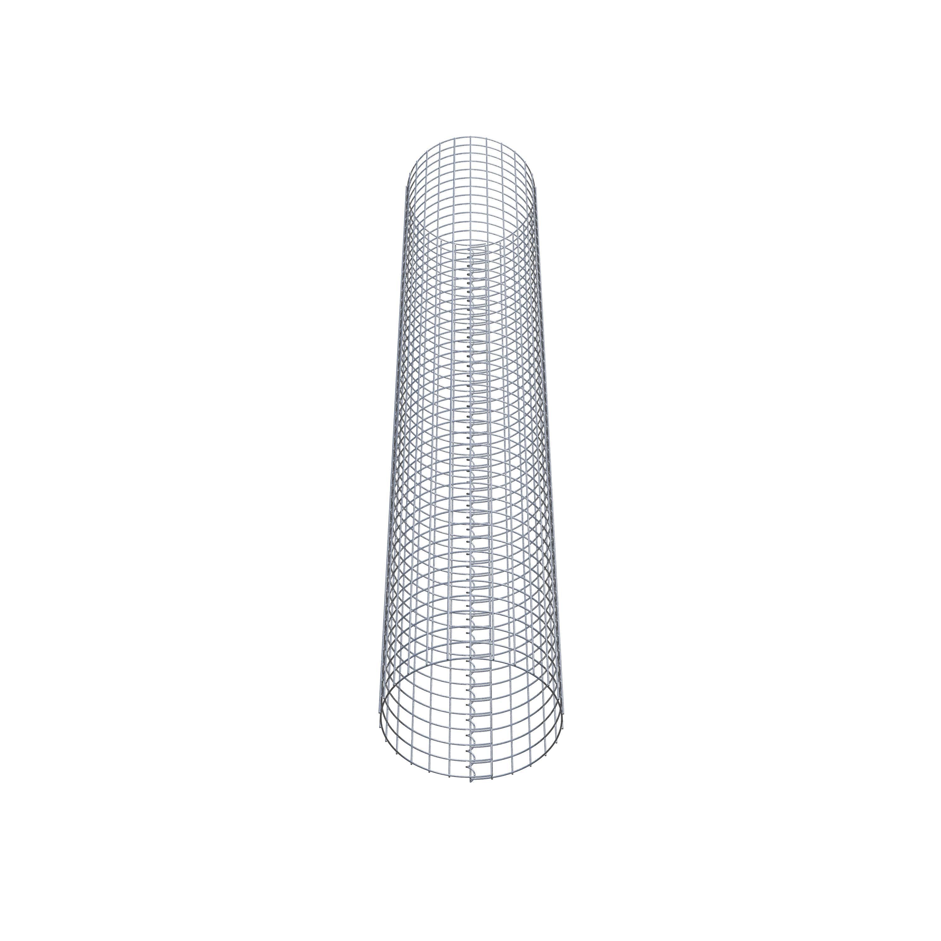 Colonna gabbionata rotonda 42 cm di diametro, 230 cm di altezza, maglia 5 cm x 5 cm