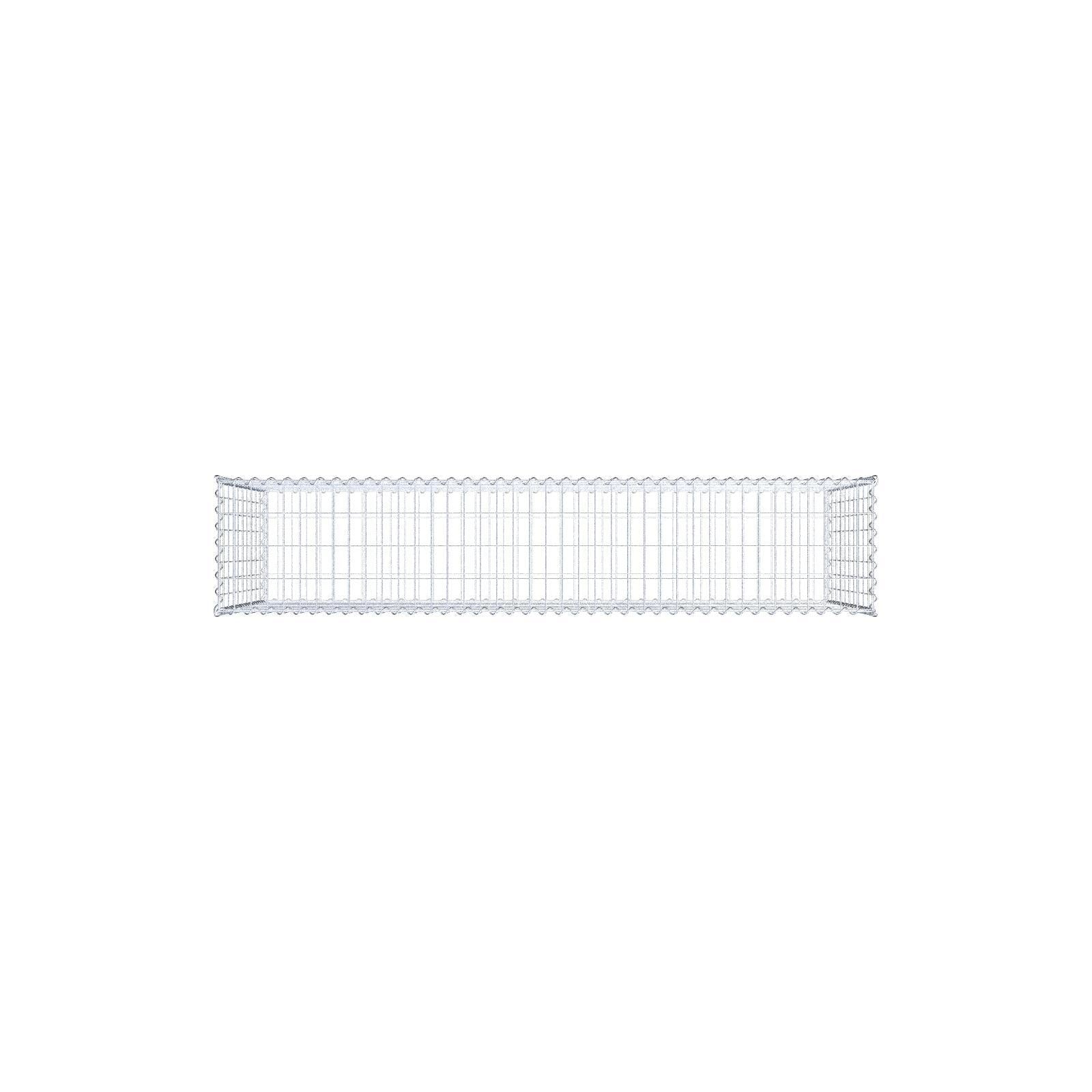 Gabbione 200 cm x 100 cm x 40 cm (L x H x P), maglia 5 cm x 10 cm, spirale