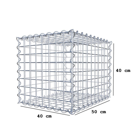 Gabion 50 cm x 40 cm x 40 cm (L x H x D), mesh size 5 cm x 5 cm, spiral