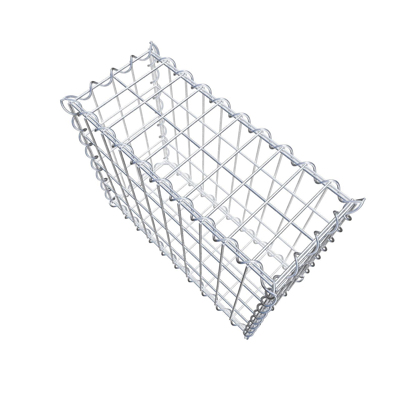Gabion 50 cm x 40 cm x 20 cm (L x H x P), mailles 5 cm x 10 cm, spirale
