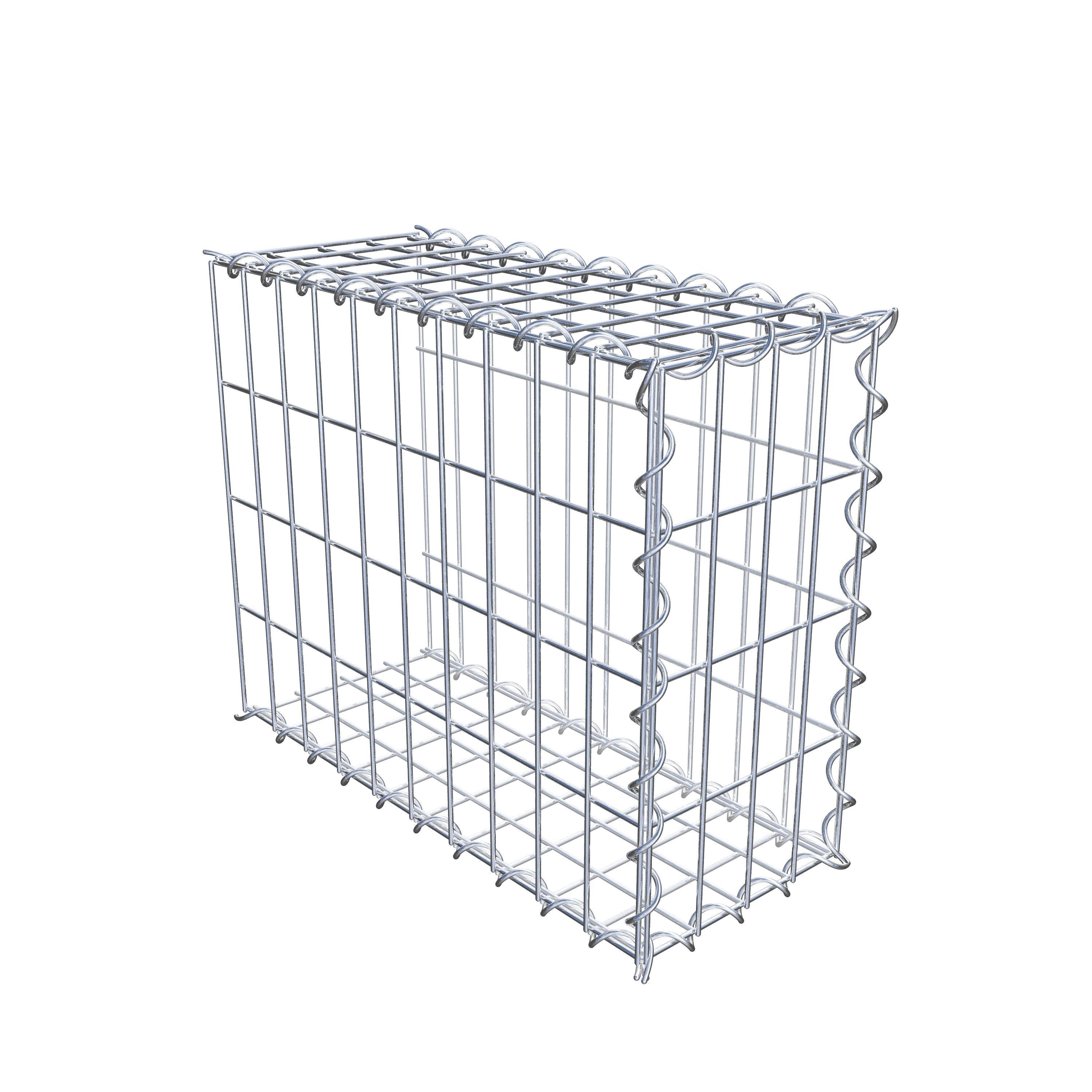Gabion rapporté type 2 50 cm x 40 cm x 20 cm (L x H x P), mailles 5 cm x 10 cm, spirale