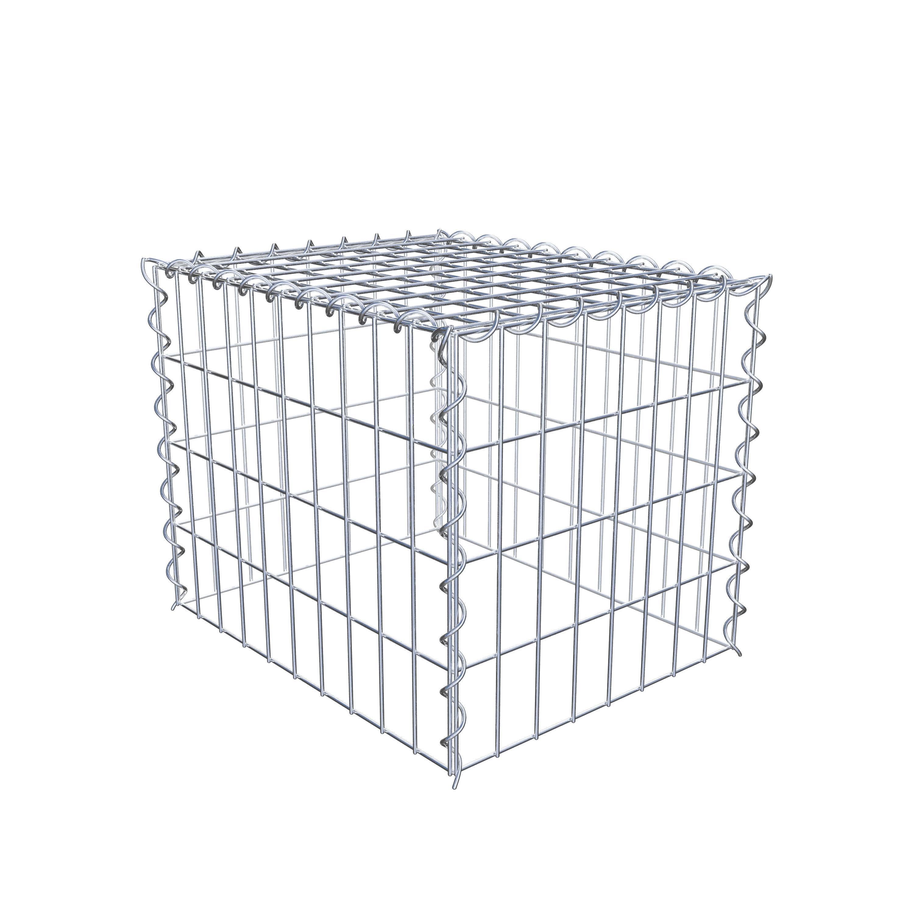 Gabbione aggiuntivo tipo 3 50 cm x 40 cm x 40 cm (L x A x P), dimensione maglia 5 cm x 10 cm, a spirale