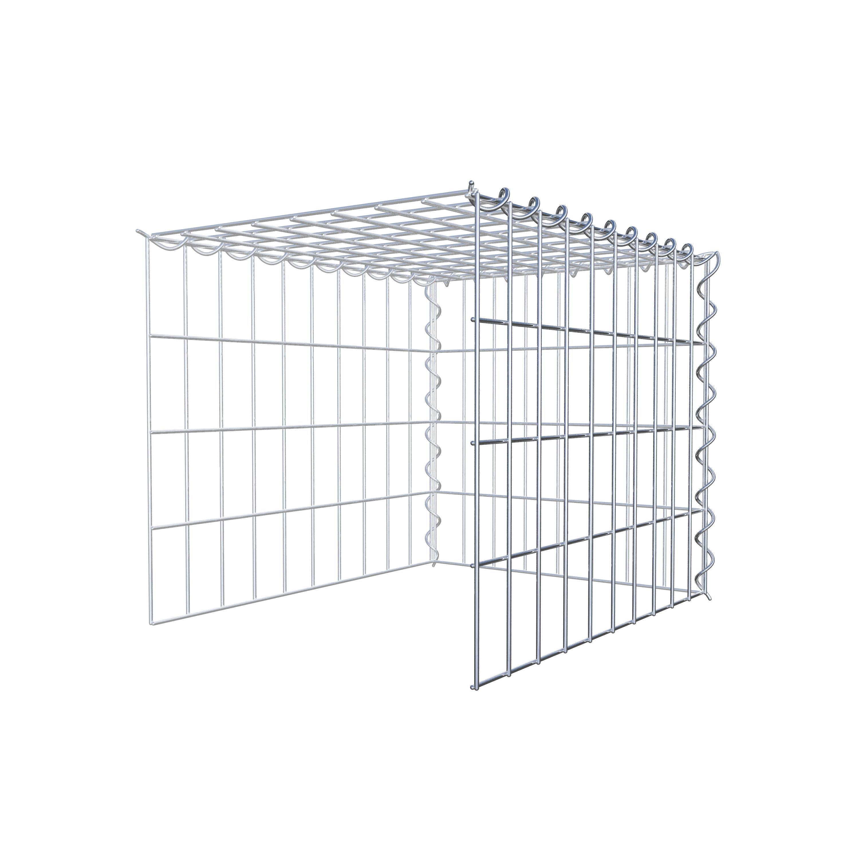Gavión adicional tipo 4 50 cm x 40 cm x 40 cm (L x A x P), malla 5 cm x 10 cm, en espiral