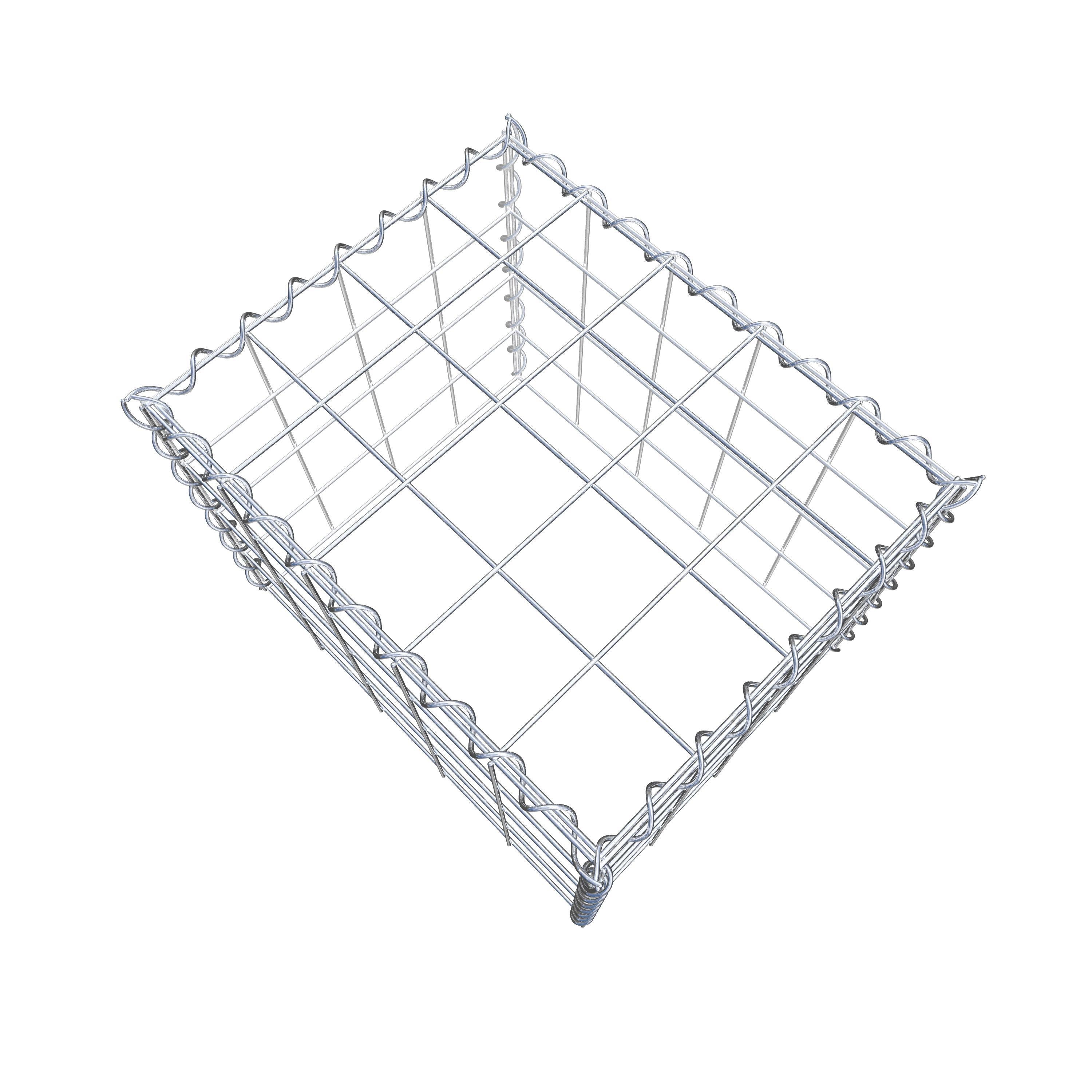 Gabion rapporté type 3 50 cm x 40 cm x 40 cm (L x H x P), mailles 10 cm x 10 cm, spirale