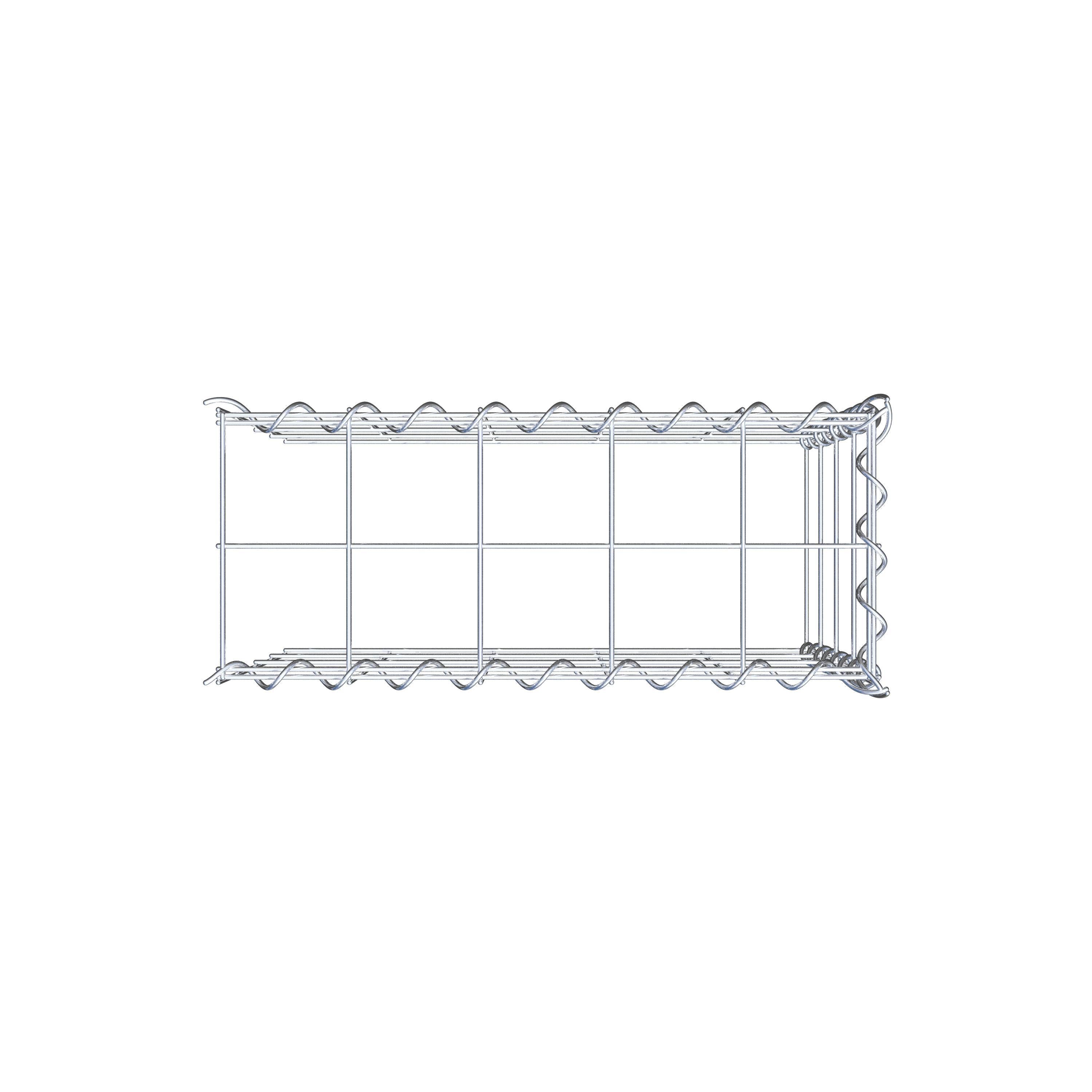 Gabion rapporté type 4 50 cm x 40 cm x 20 cm (L x H x P), mailles 10 cm x 10 cm, spirale