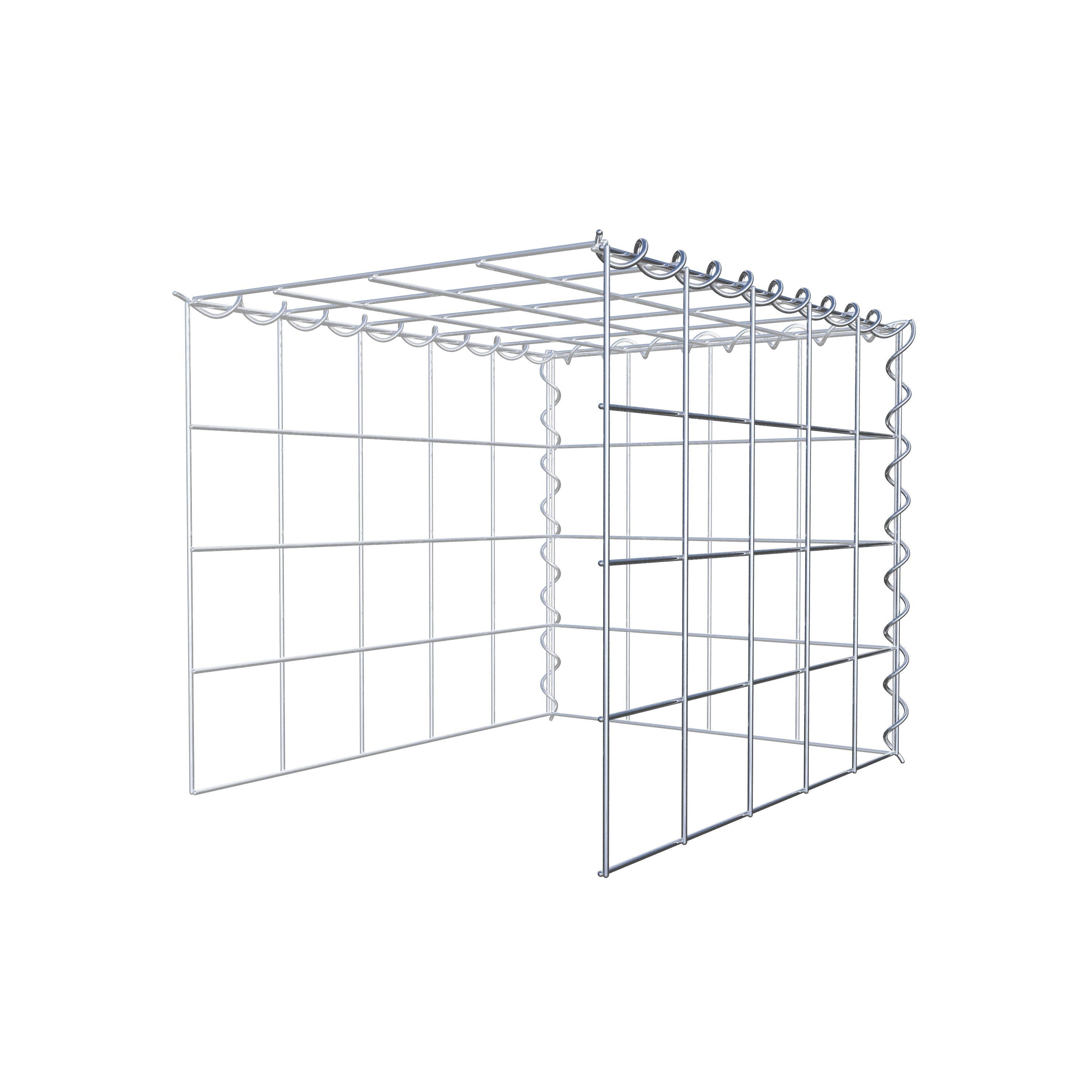 Add-on schanskorf type 4 50 cm x 40 cm x 40 cm (L x H x D), maaswijdte 10 cm x 10 cm, spiraal