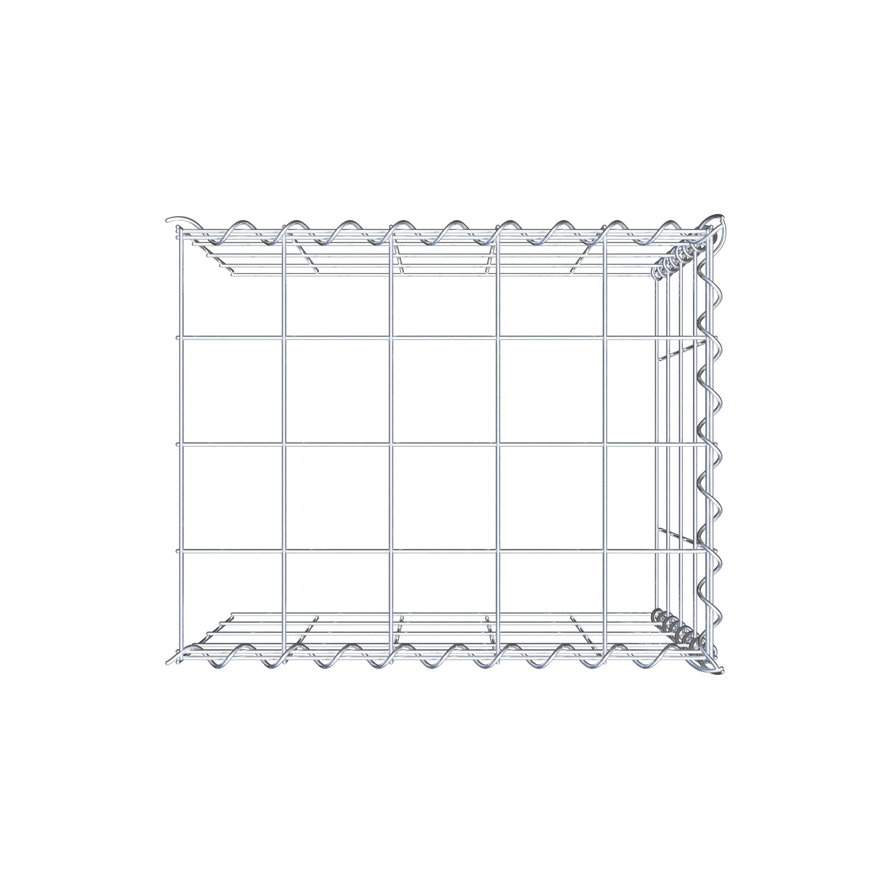 Add-on schanskorf type 4 50 cm x 40 cm x 40 cm (L x H x D), maaswijdte 10 cm x 10 cm, spiraal