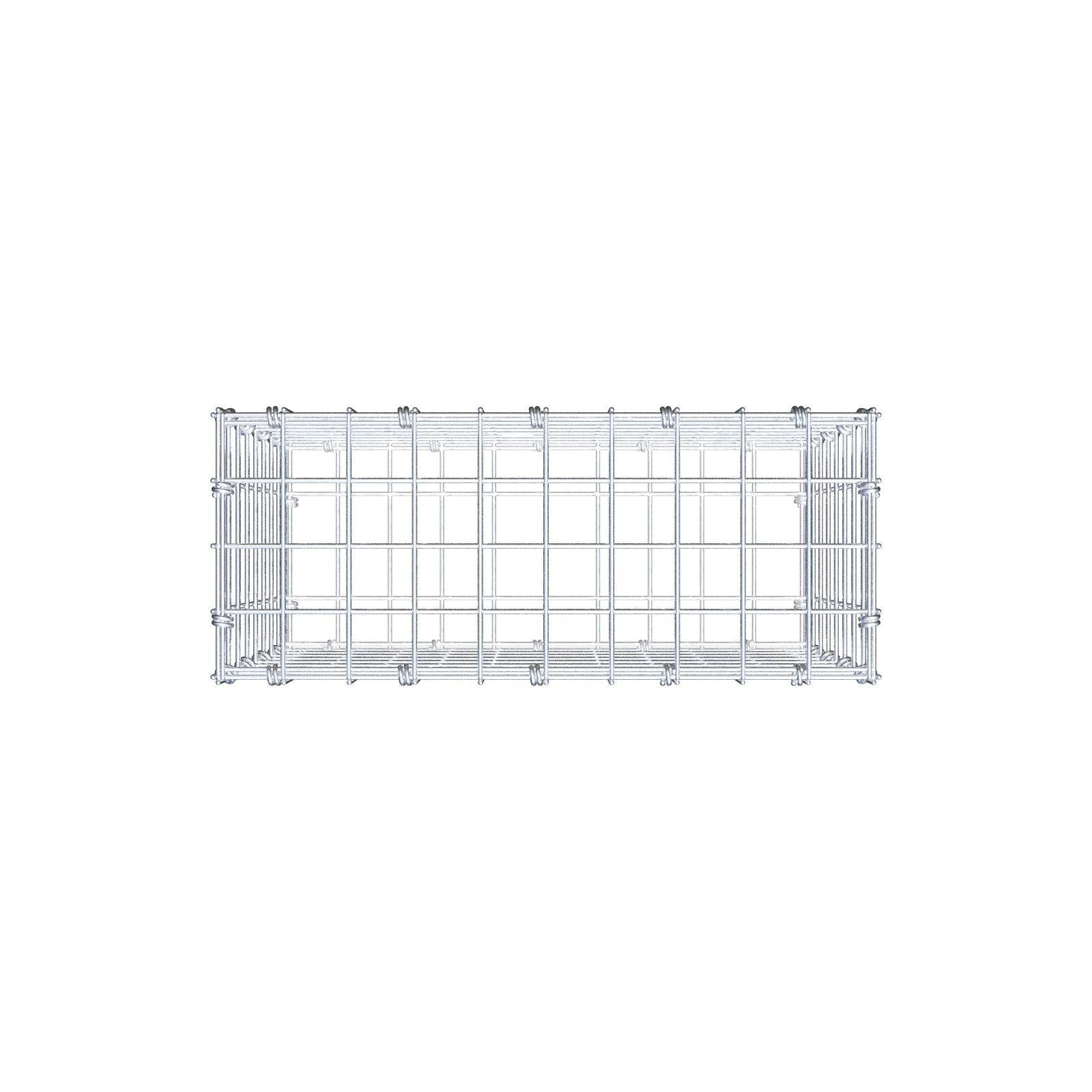 Gabione 50 cm x 40 cm x 20 cm (L x H x T), Maschenweite 5 x 5 cm, Spiralring