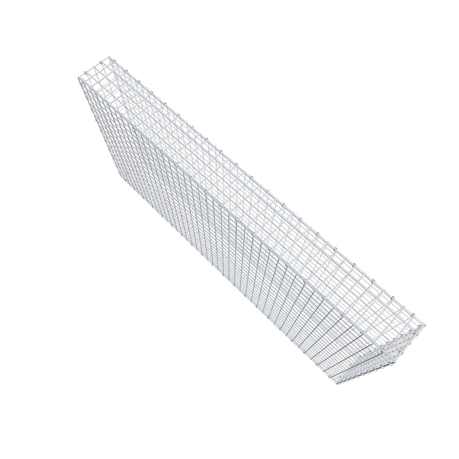 Gabbione 200 cm x 100 cm x 20 cm (L x H x P), maglia 5 x 5 cm, anello a spirale