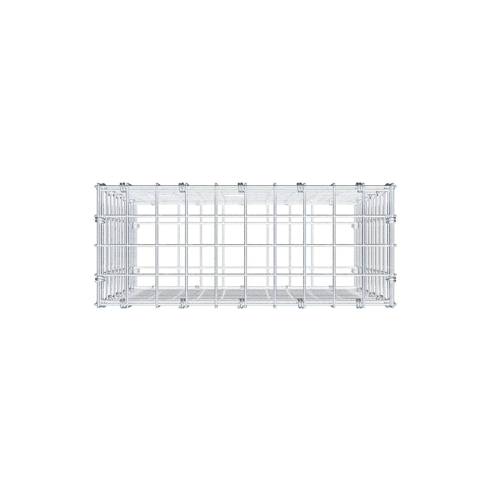 Schanskorf 50 cm x 50 cm x 20 cm (L x H x D), maaswijdte 5 x 5 cm, spiraalring