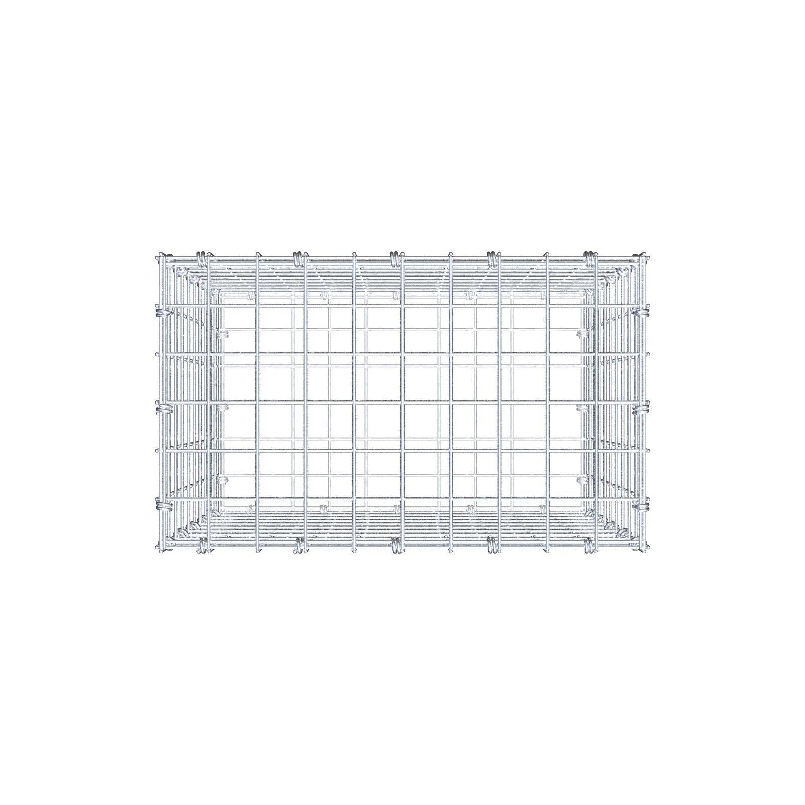 Gabione 50 cm x 50 cm x 30 cm (L x H x T), Maschenweite 5 x 5 cm, Spiralring