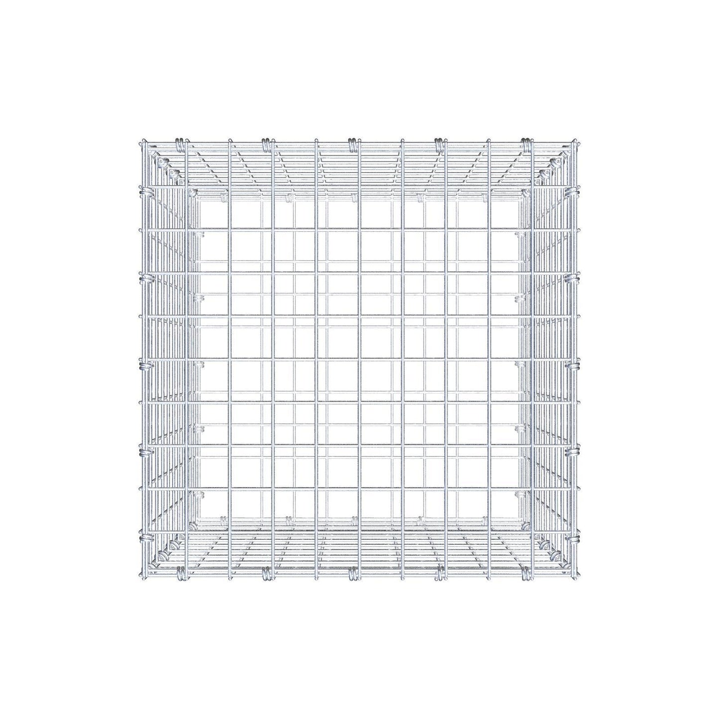 Gabion 50 cm x 50 cm x 50 cm (L x H x D), maskestørrelse 5 x 5 cm, spiralring