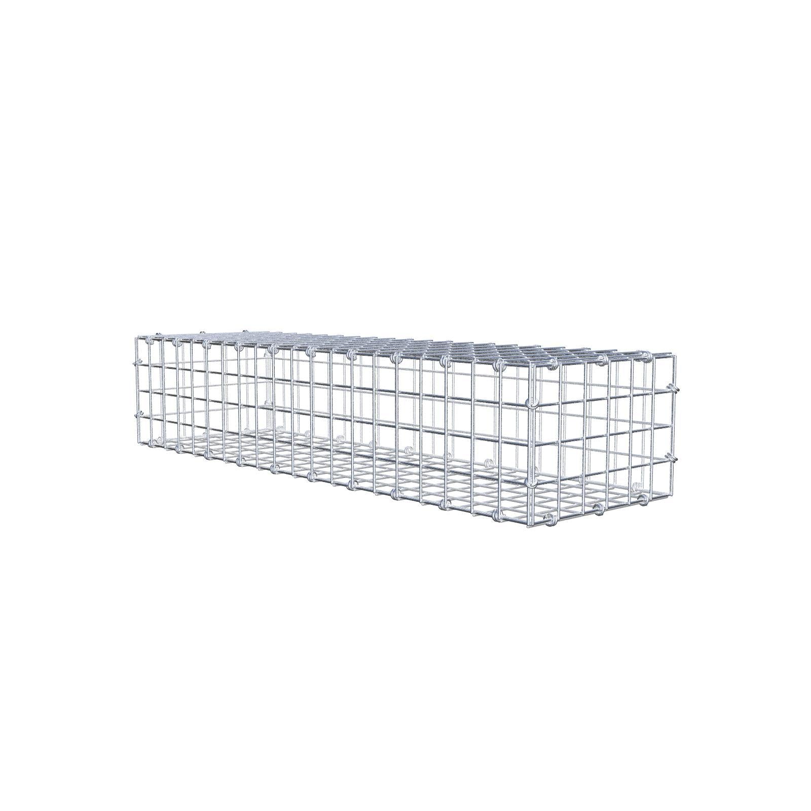 Gabione 100 cm x 20 cm x 30 cm (L x H x T), Maschenweite 5 x 5 cm, Spiralring