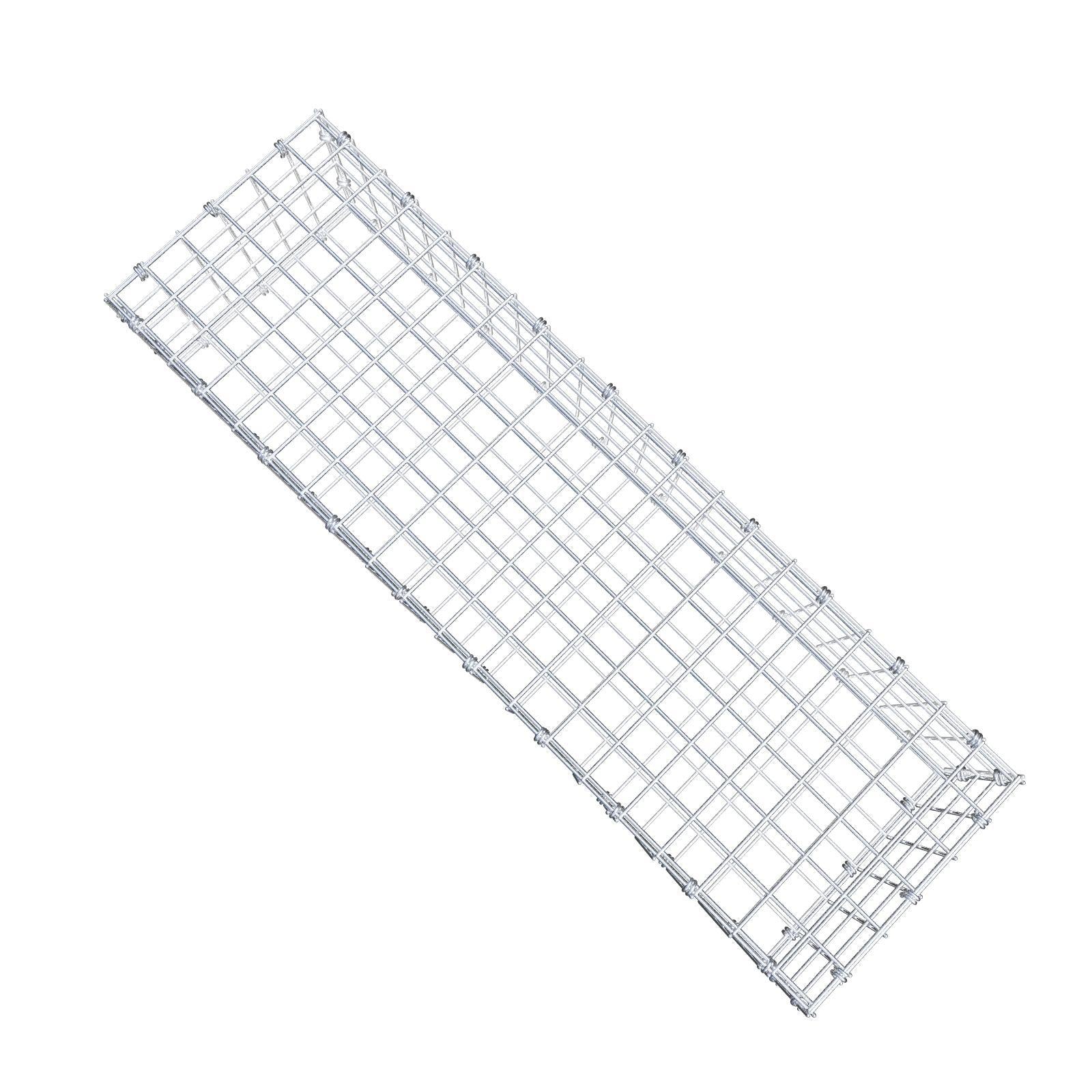 Gabione 100 cm x 20 cm x 30 cm (L x H x T), Maschenweite 5 x 5 cm, Spiralring