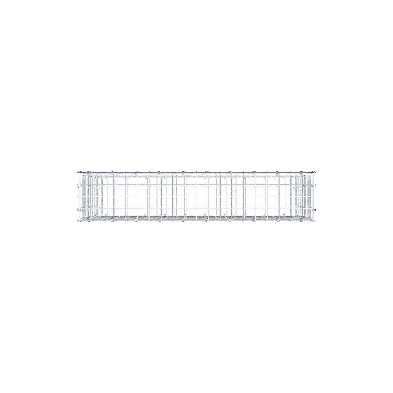 Gabione 100 cm x 60 cm x 20 cm (L x H x T), Maschenweite 5 x 5 cm, Spiralring