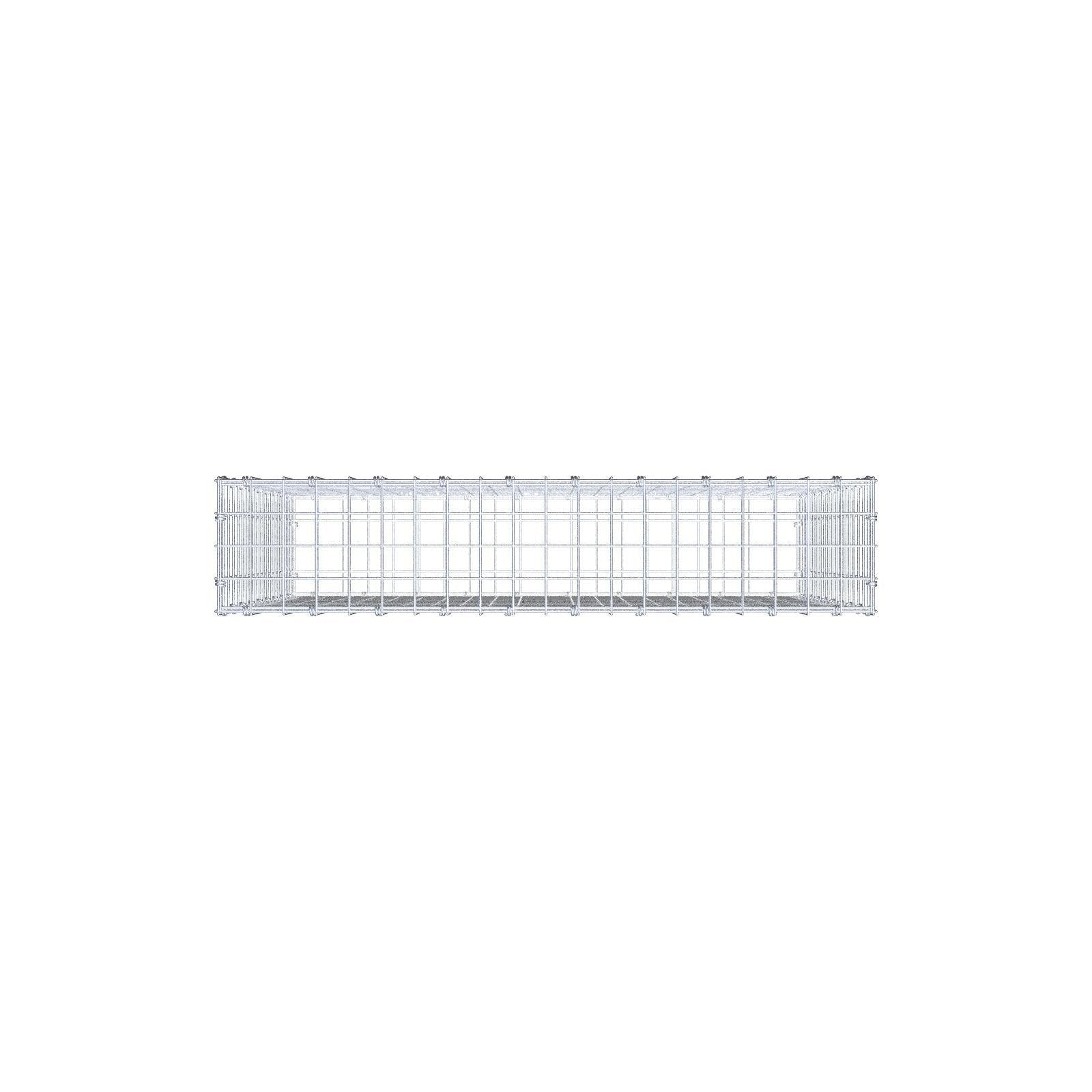 Gabbione 100 cm x 90 cm x 20 cm (L x H x P), maglia 5 x 5 cm, anello a spirale