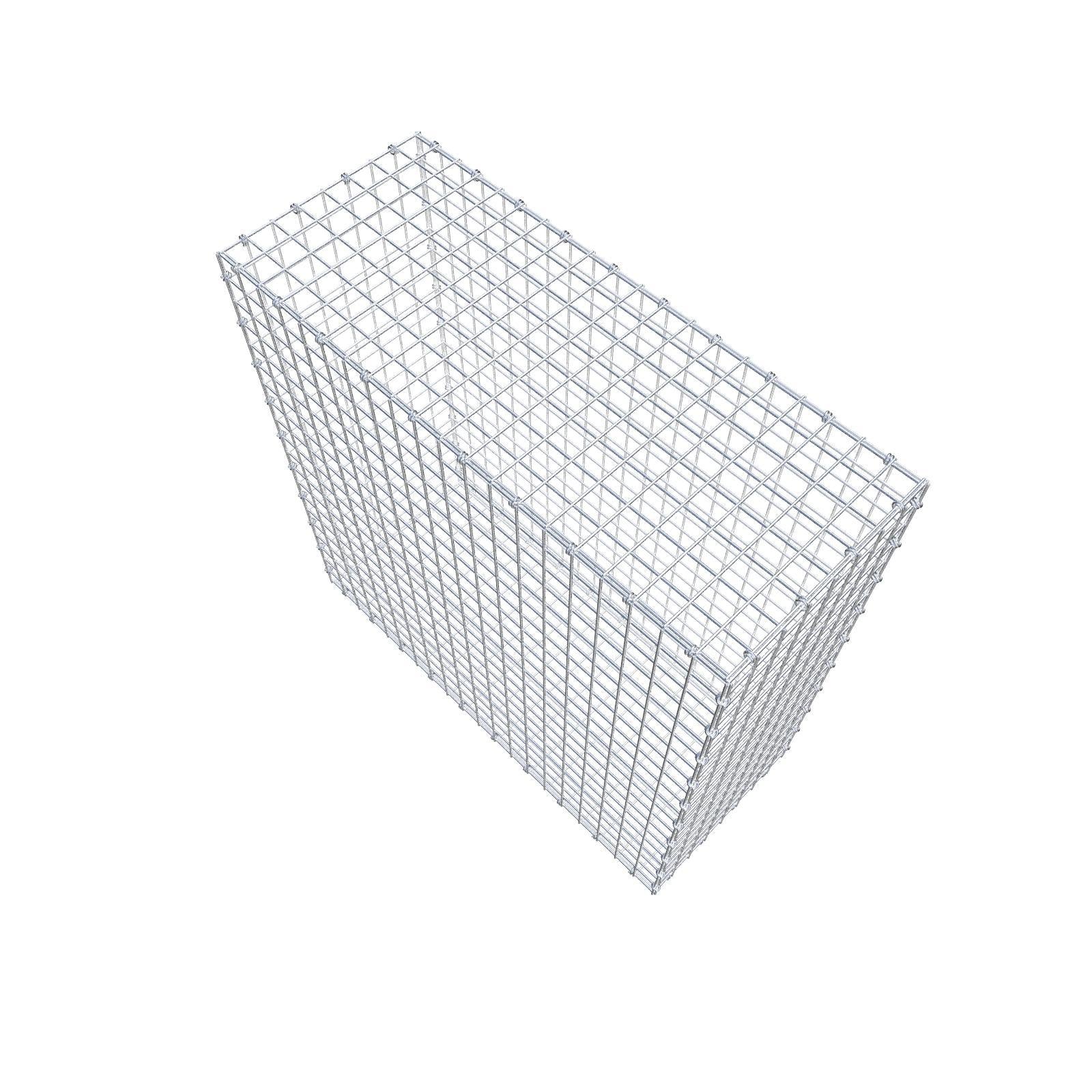 Gabione 100 cm x 100 cm x 40 cm (L x H x T), Maschenweite 5 x 5 cm, Spiralring