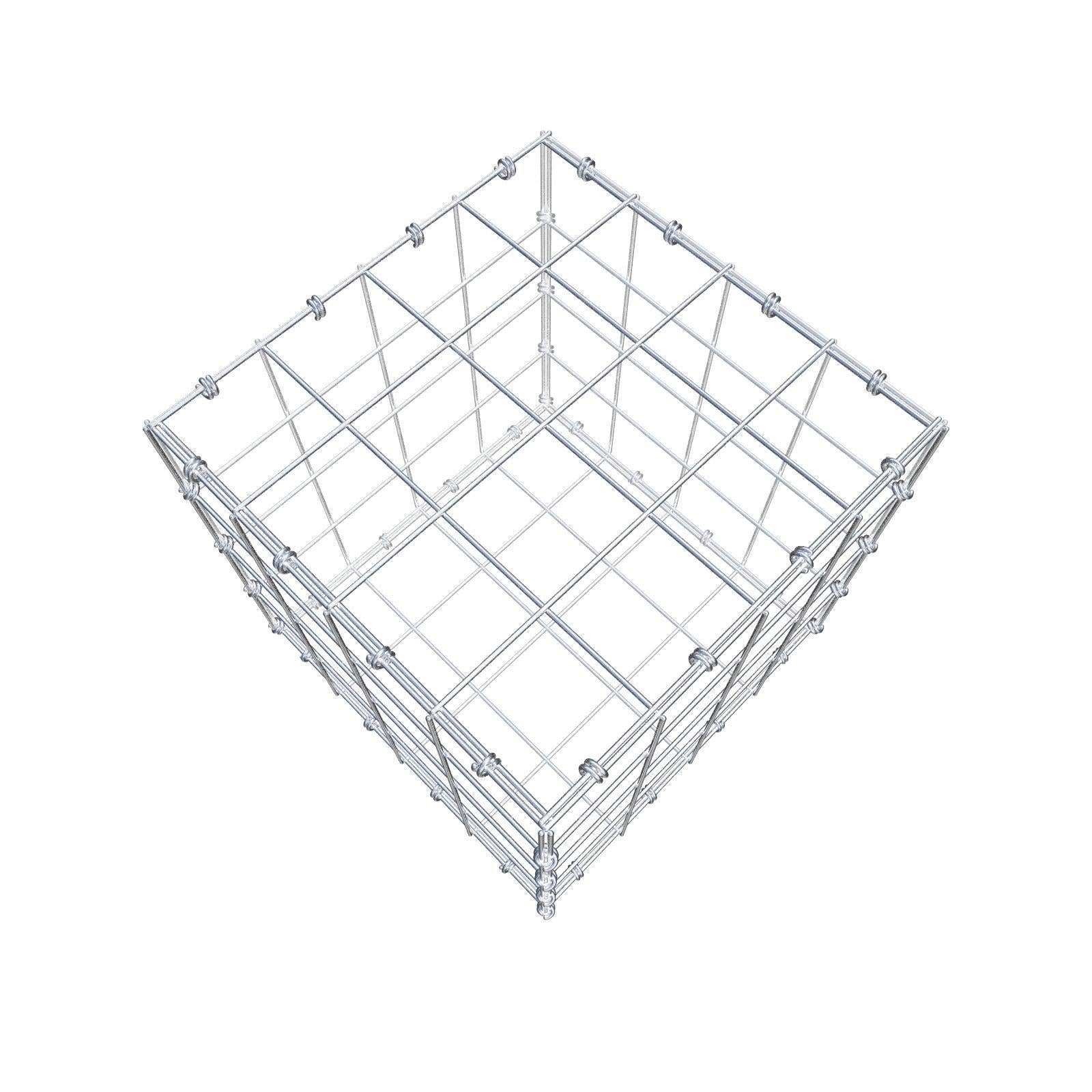 Gabion 40 cm x 40 cm x 40 cm (L x H x P), mailles 10 x 10 cm, anneau en spirale