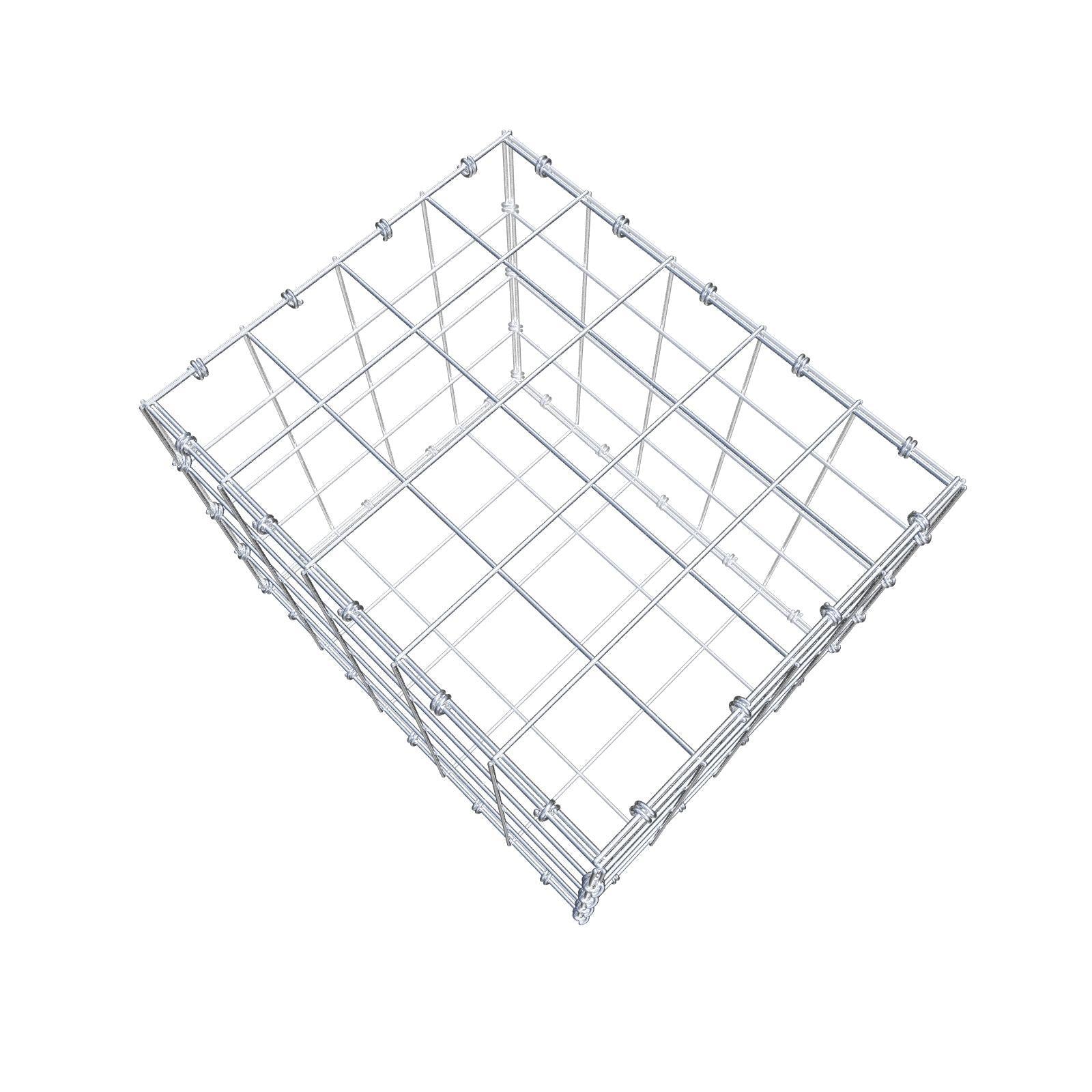 Gabione 50 cm x 40 cm x 40 cm (L x H x T), Maschenweite 10 x 10 cm, Spiralring