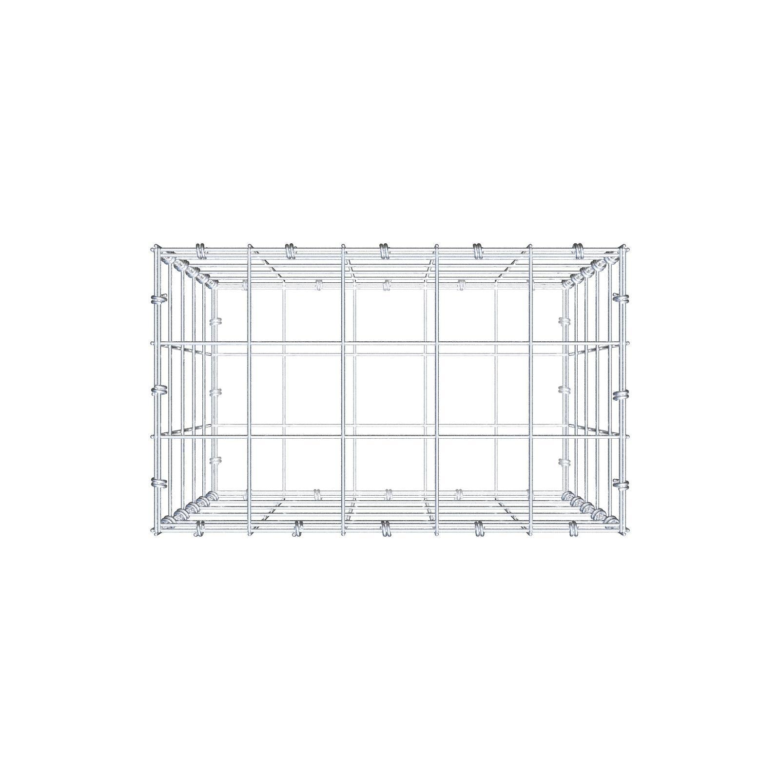 Gabione 50 cm x 50 cm x 30 cm (L x H x T), Maschenweite 10 x 10 cm, Spiralring