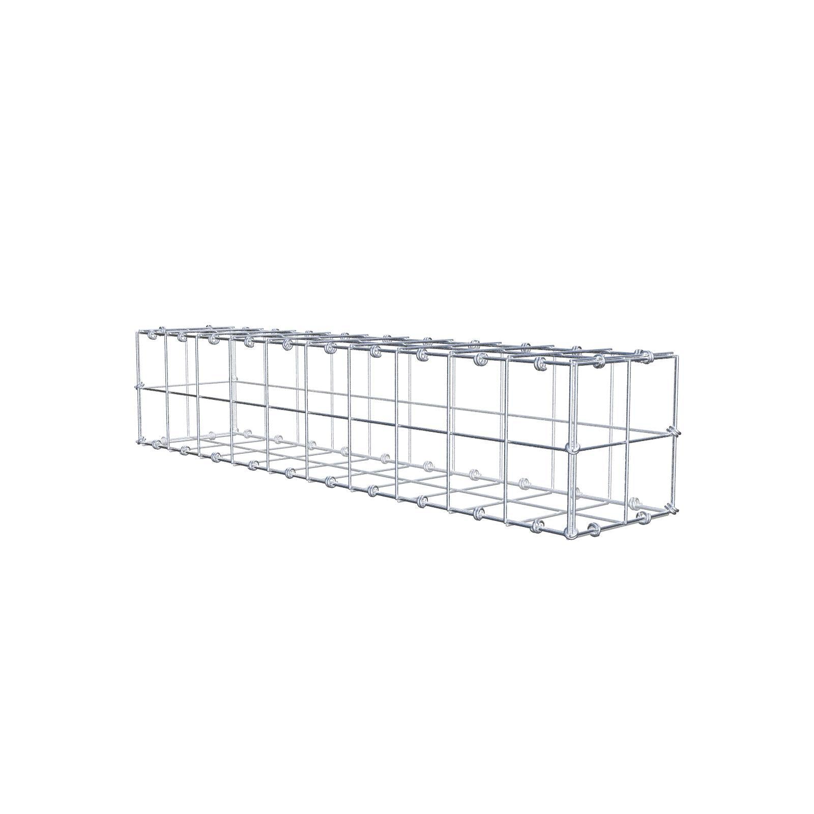 Gabion 100 cm x 20 cm x 20 cm (L x H x D), maskstorlek 10 x 10 cm, spiralring