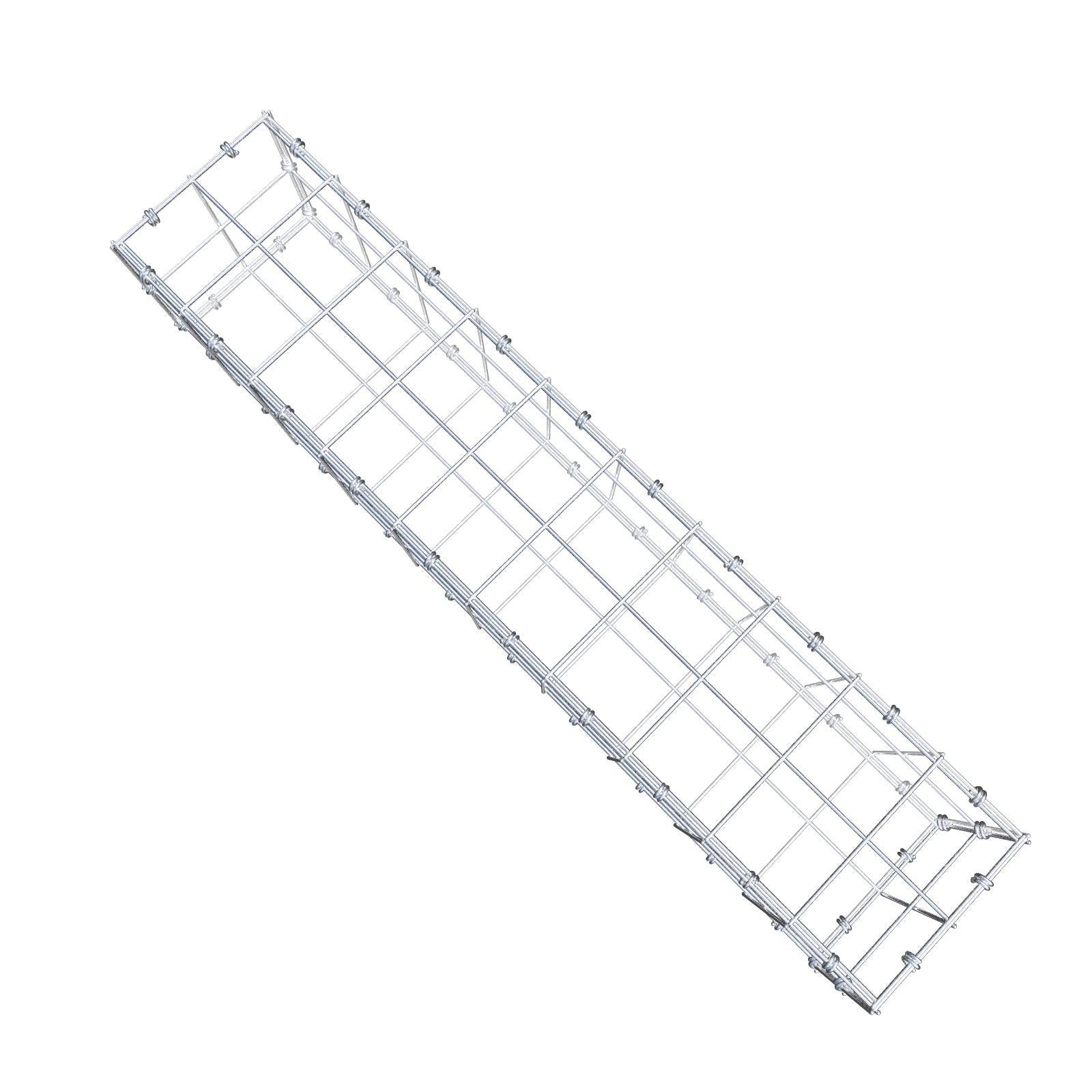 Gabion 100 cm x 20 cm x 20 cm (L x H x D), maskstorlek 10 x 10 cm, spiralring