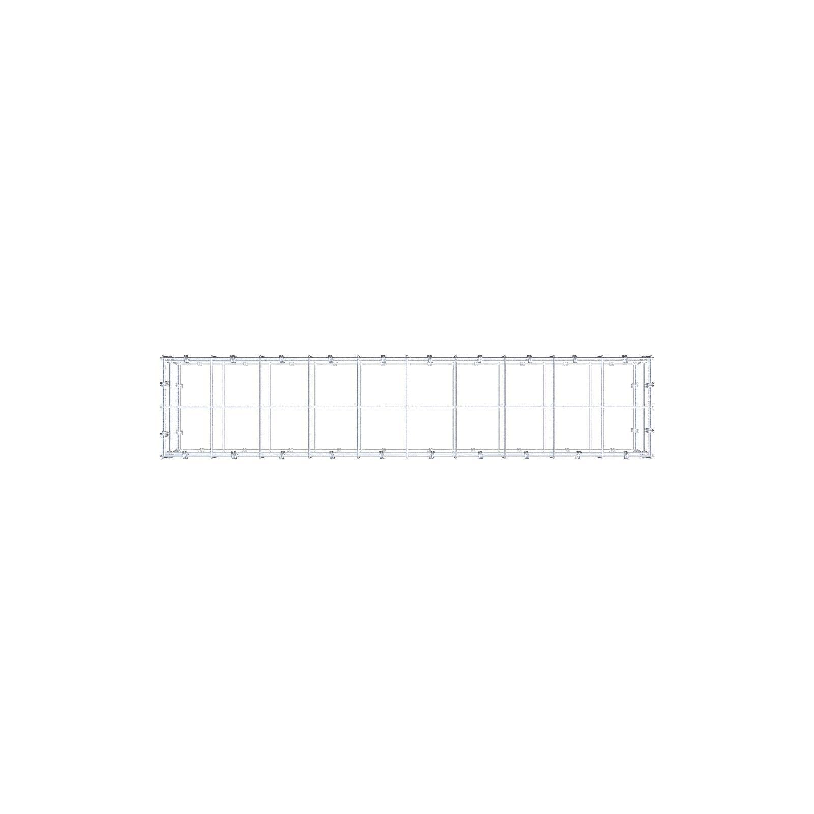 Gabion 100 cm x 20 cm x 20 cm (L x H x D), maskstorlek 10 x 10 cm, spiralring